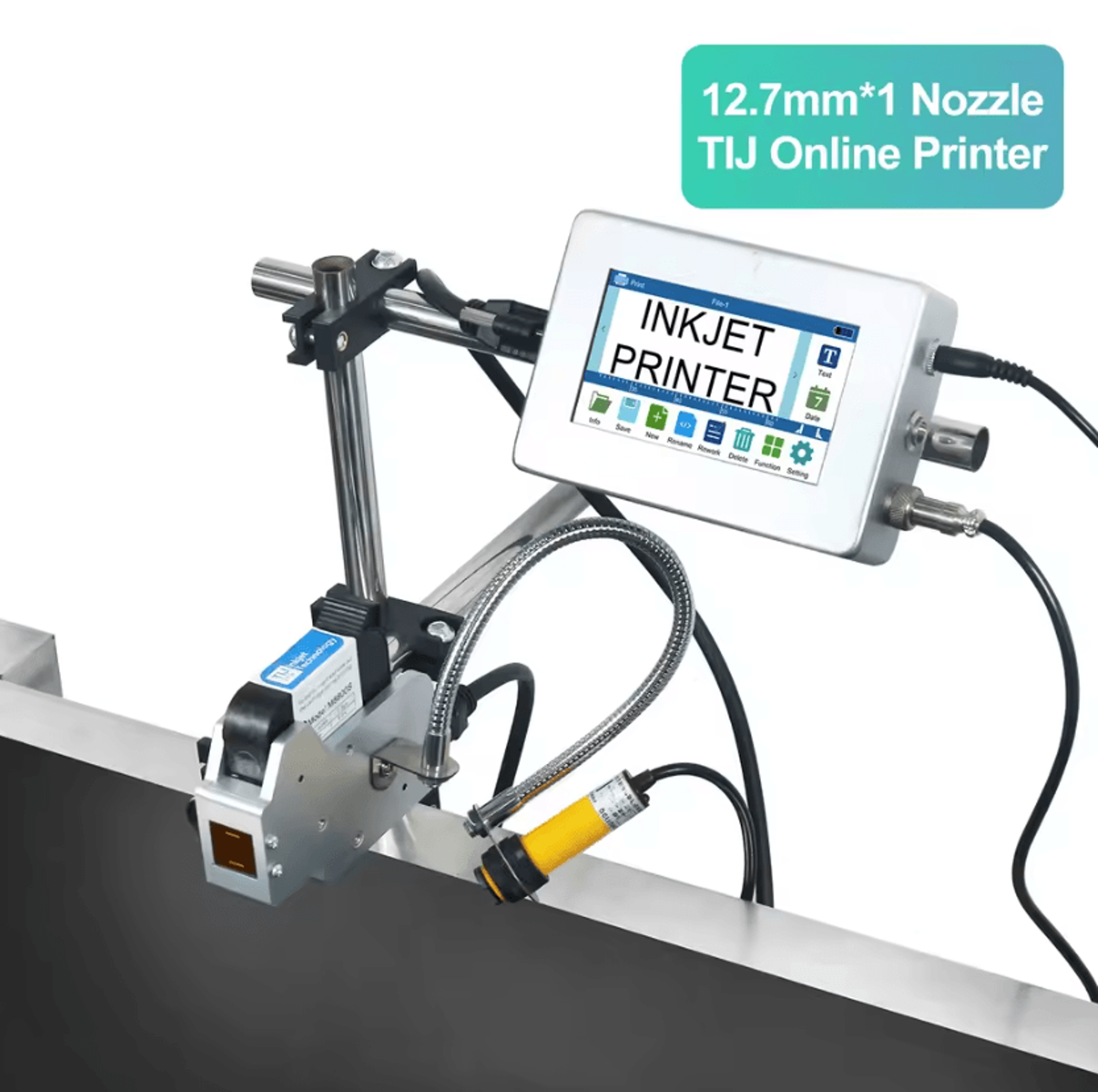 43Inch Industrial Online Inkjet Printer 127mm 254mm QR Barcode And Expiry Date Coding Machine 4