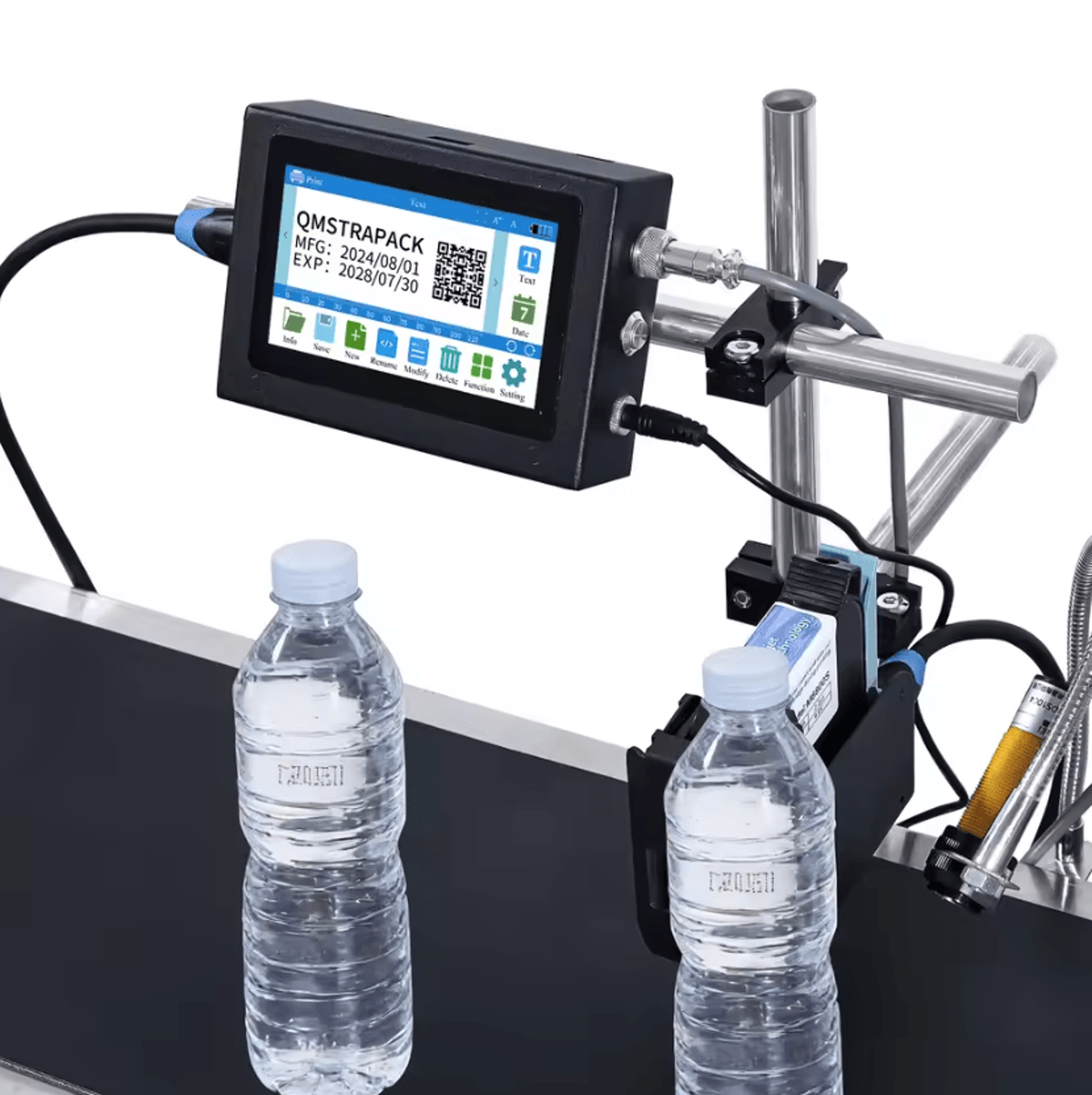 43Inch Industrial Online Inkjet Printer 127mm 254mm QR Barcode And Expiry Date Coding Machine 7