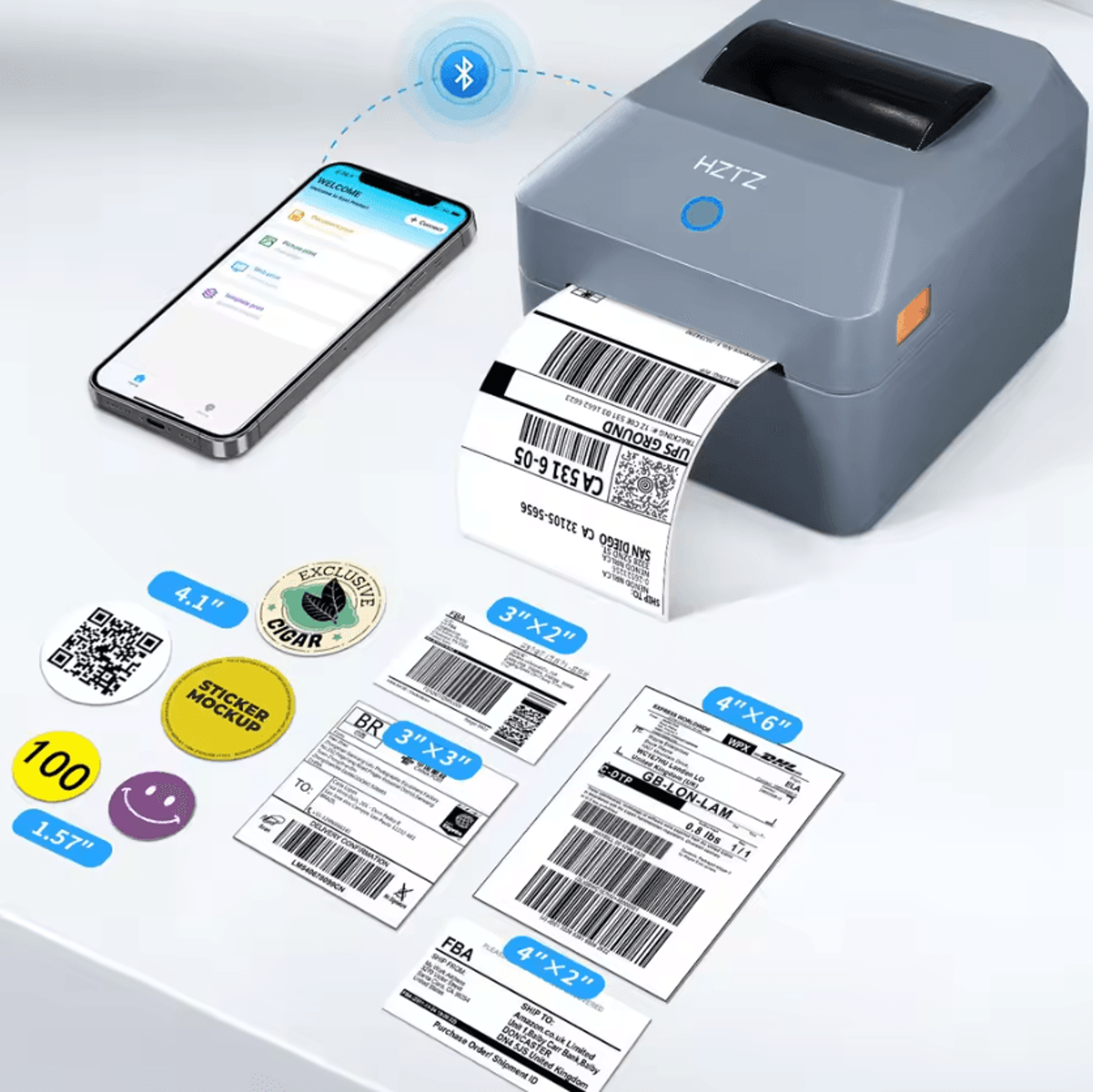 T40 4Inch Thermal Shipping Label Printer 4x6 Barcode Label Maker For IPhone Android Mac And Windows 2