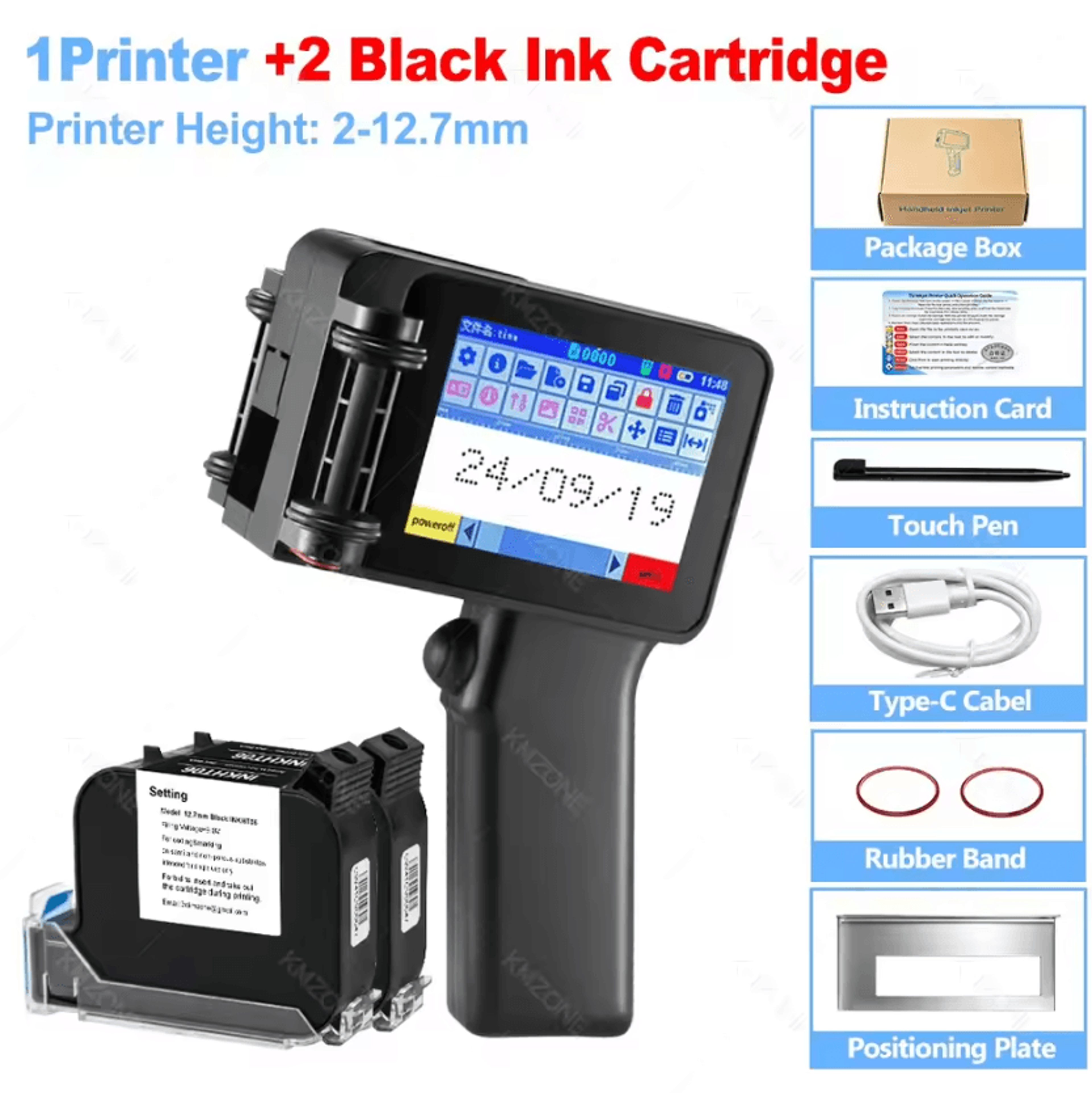 Mini Handheld Inkjet Printer 2127mm Portable QR Barcode And Batch Date Coding Machine 7