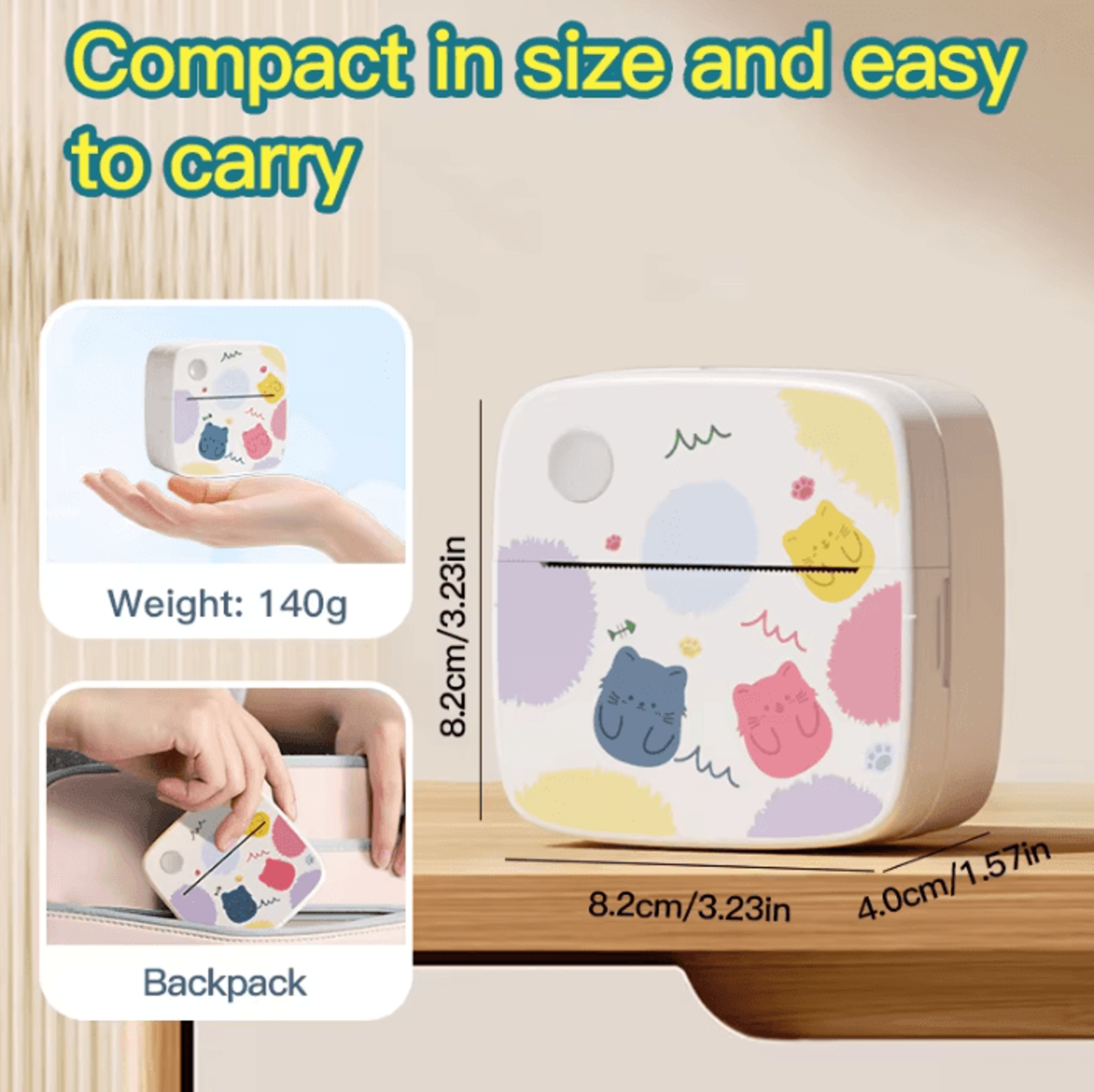 DOLEWA D2 Portable Thermal Label Printer Mini Inkless Photo And Sticker Maker For DIY Creative Prin 1