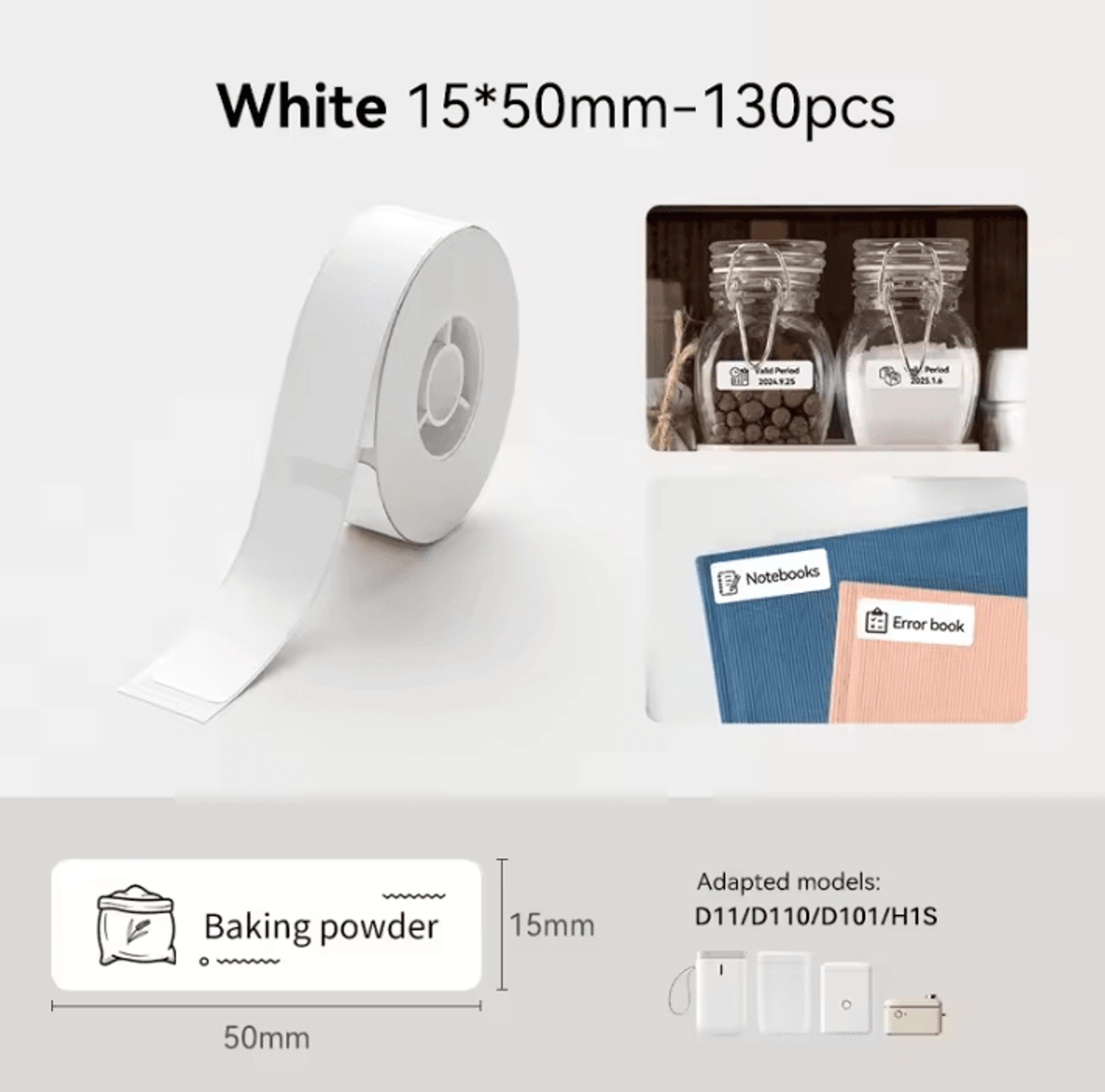Niimbot Waterproof White Thermal Label Stickers Adhesive Paper Rolls For D11 D110 D101 Label Printe 7
