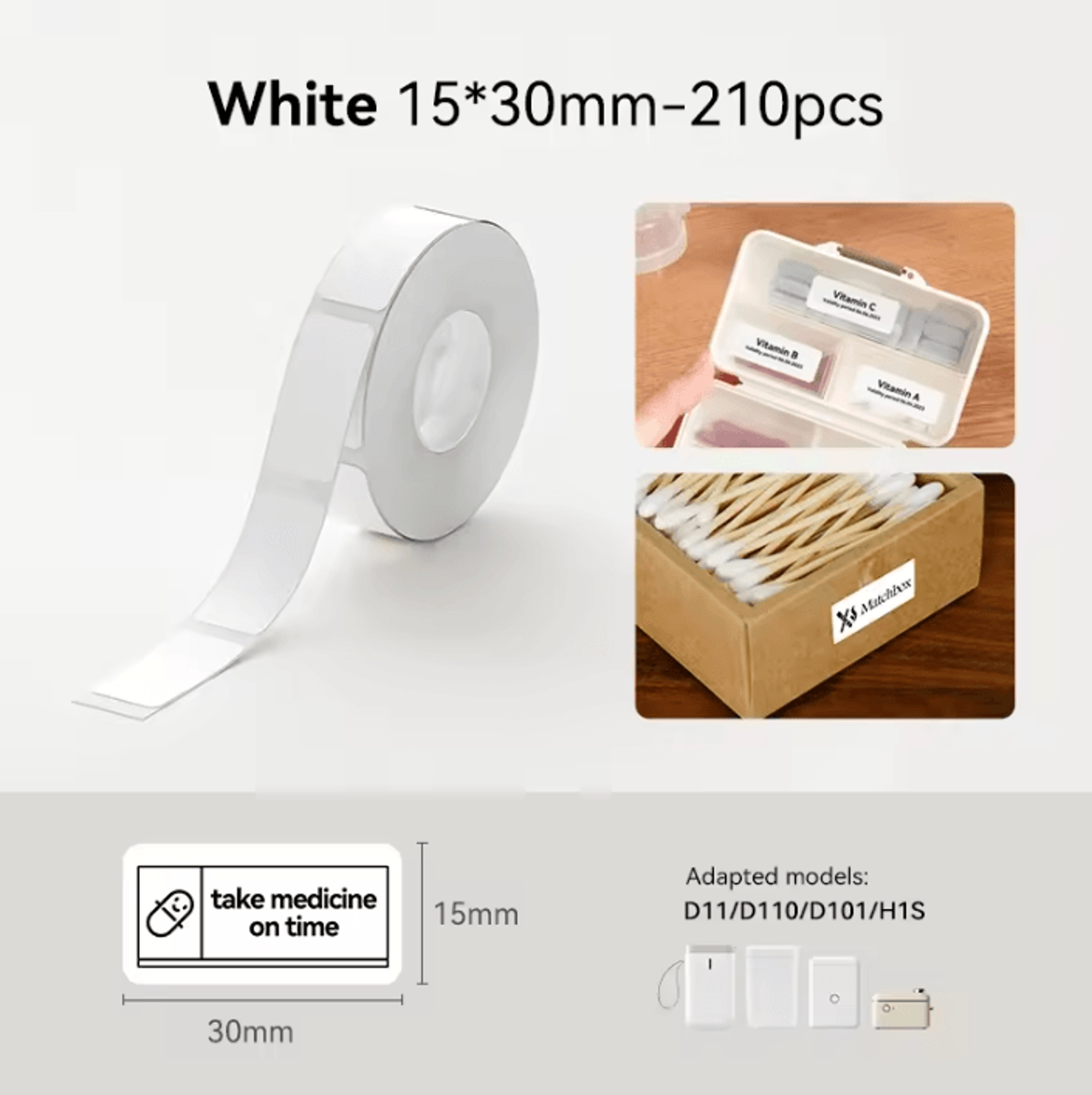 Niimbot Waterproof White Thermal Label Stickers Adhesive Paper Rolls For D11 D110 D101 Label Printe 6