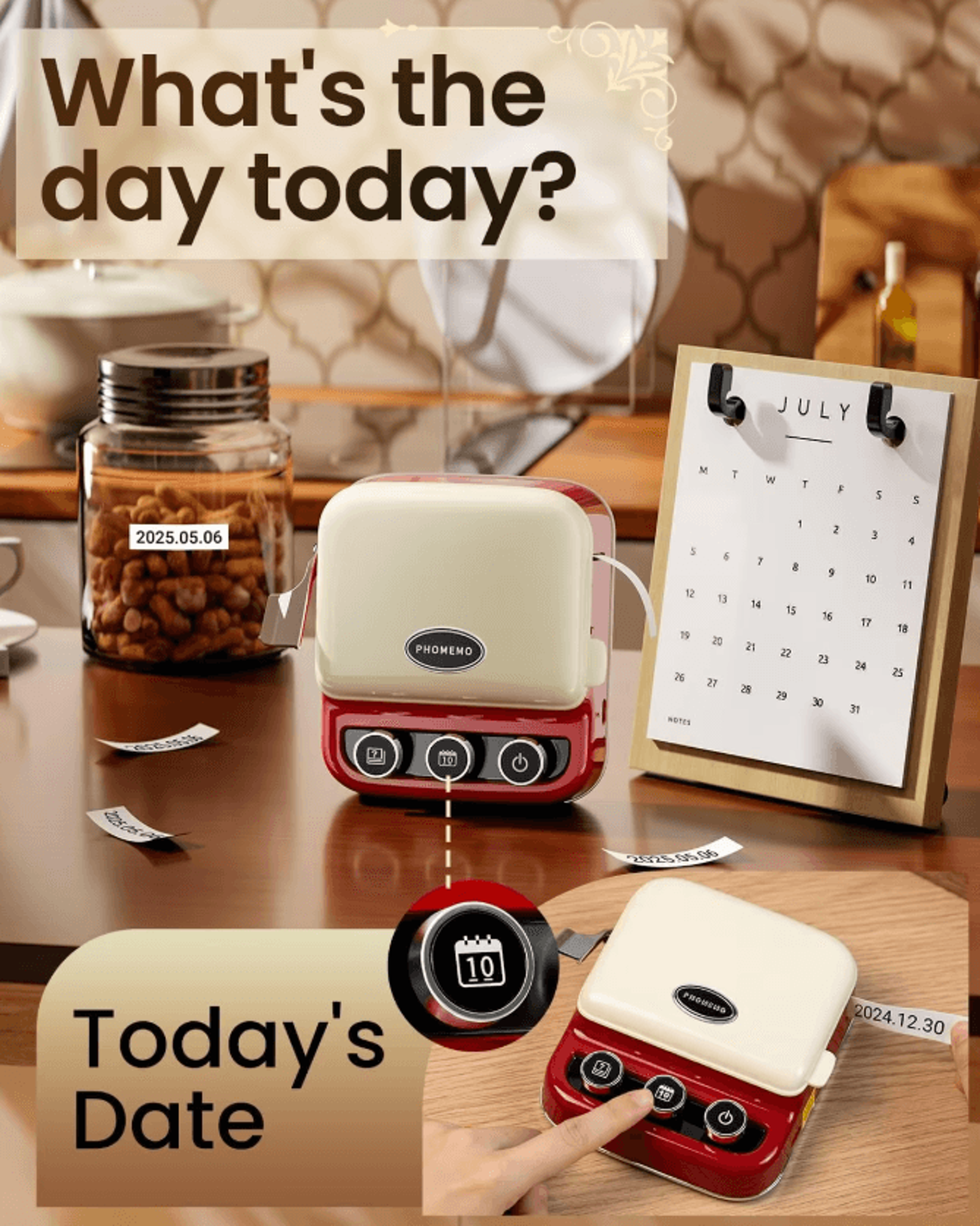 Phomemo P15 Mini Bluetooth Ribbon Label Printer Portable Custom Text Maker For Gifts And Wedding De 4