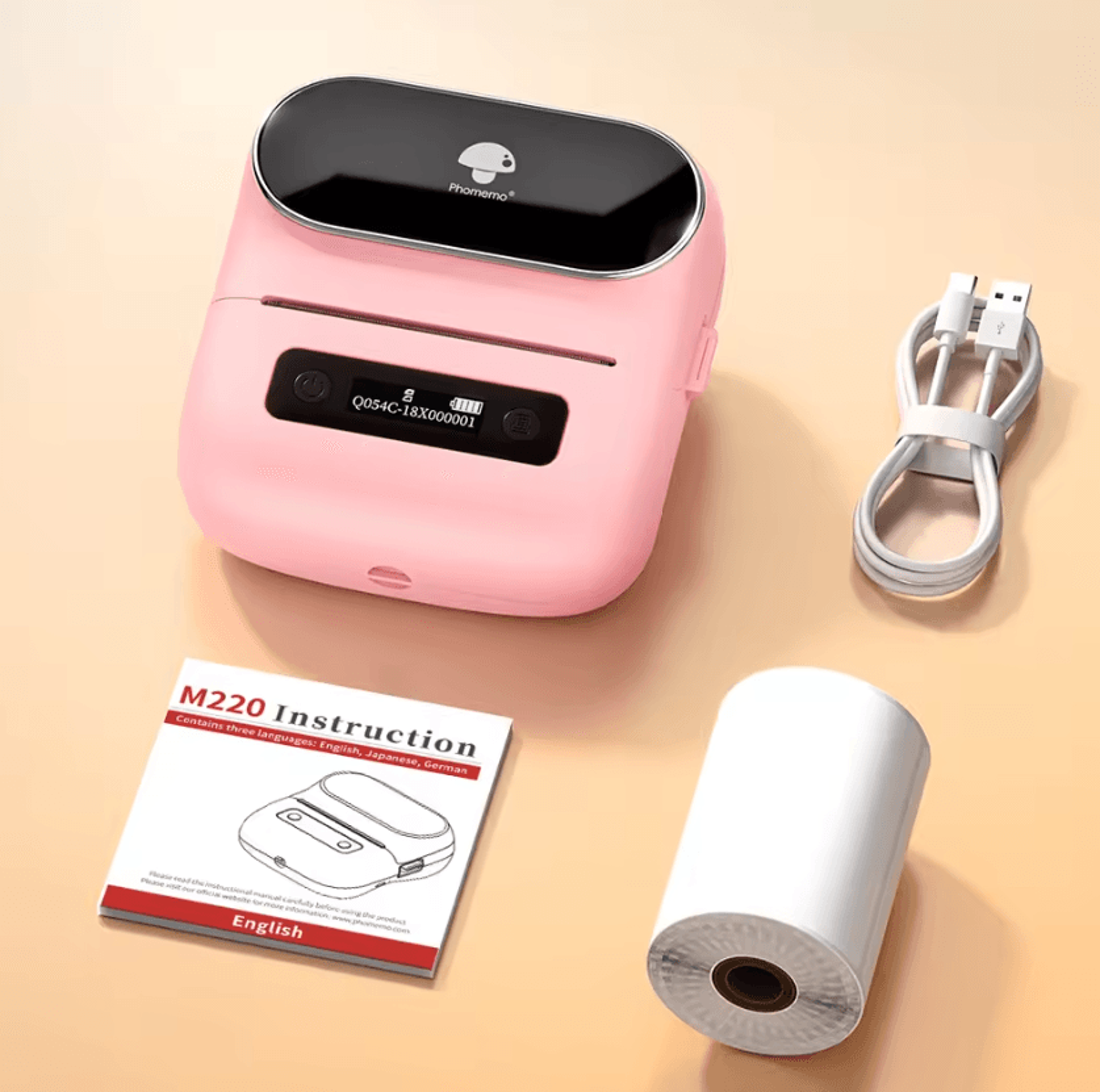 Phomemo M220 Portable Bluetooth Thermal Label Printer 75mm Barcode And Price Tag Sticker Maker 8