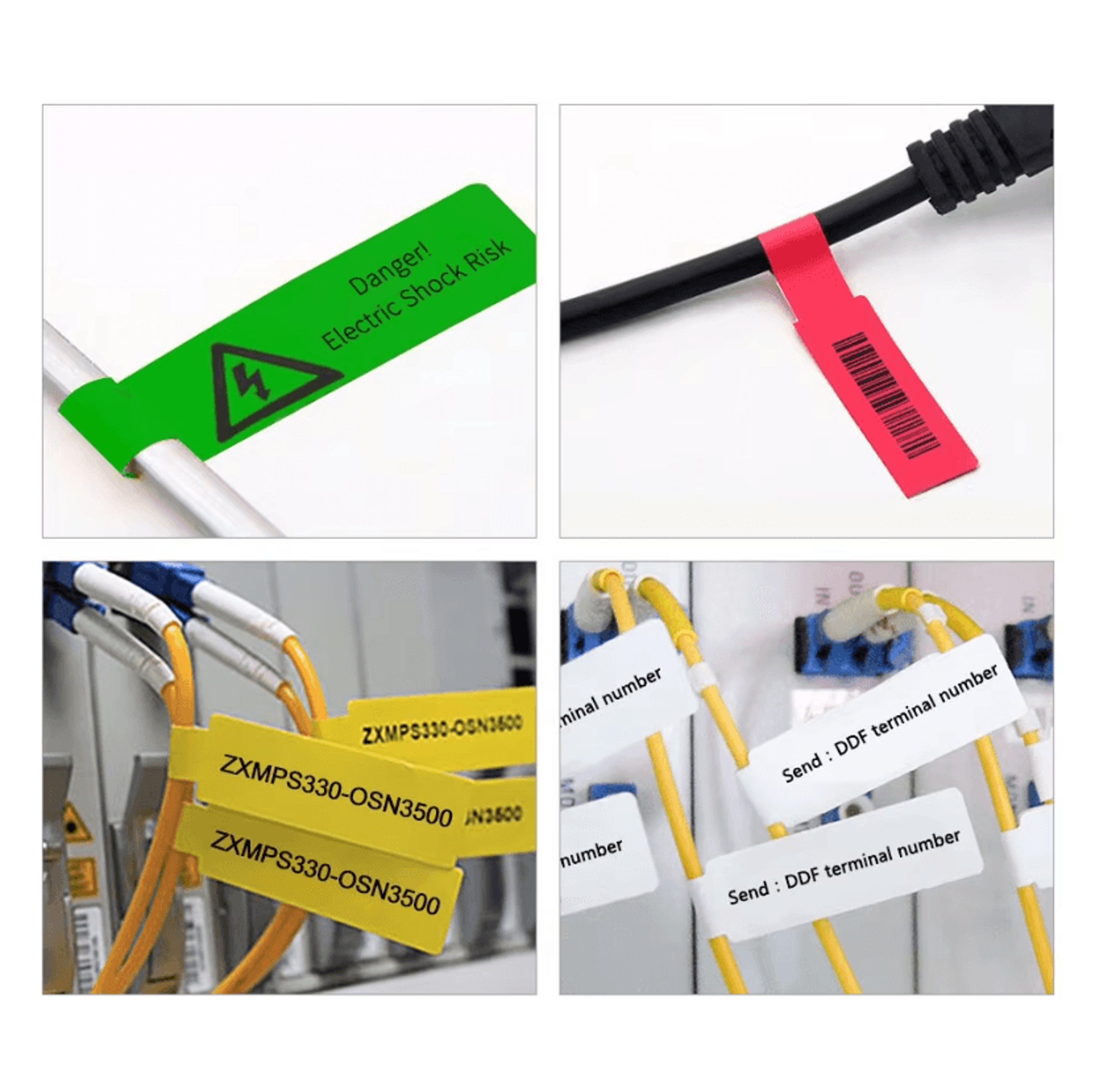 NIIMBOT Waterproof Cable Identification Labels SelfAdhesive Fiber Wire Tags For D110 D101 D11 H1 Pr 1