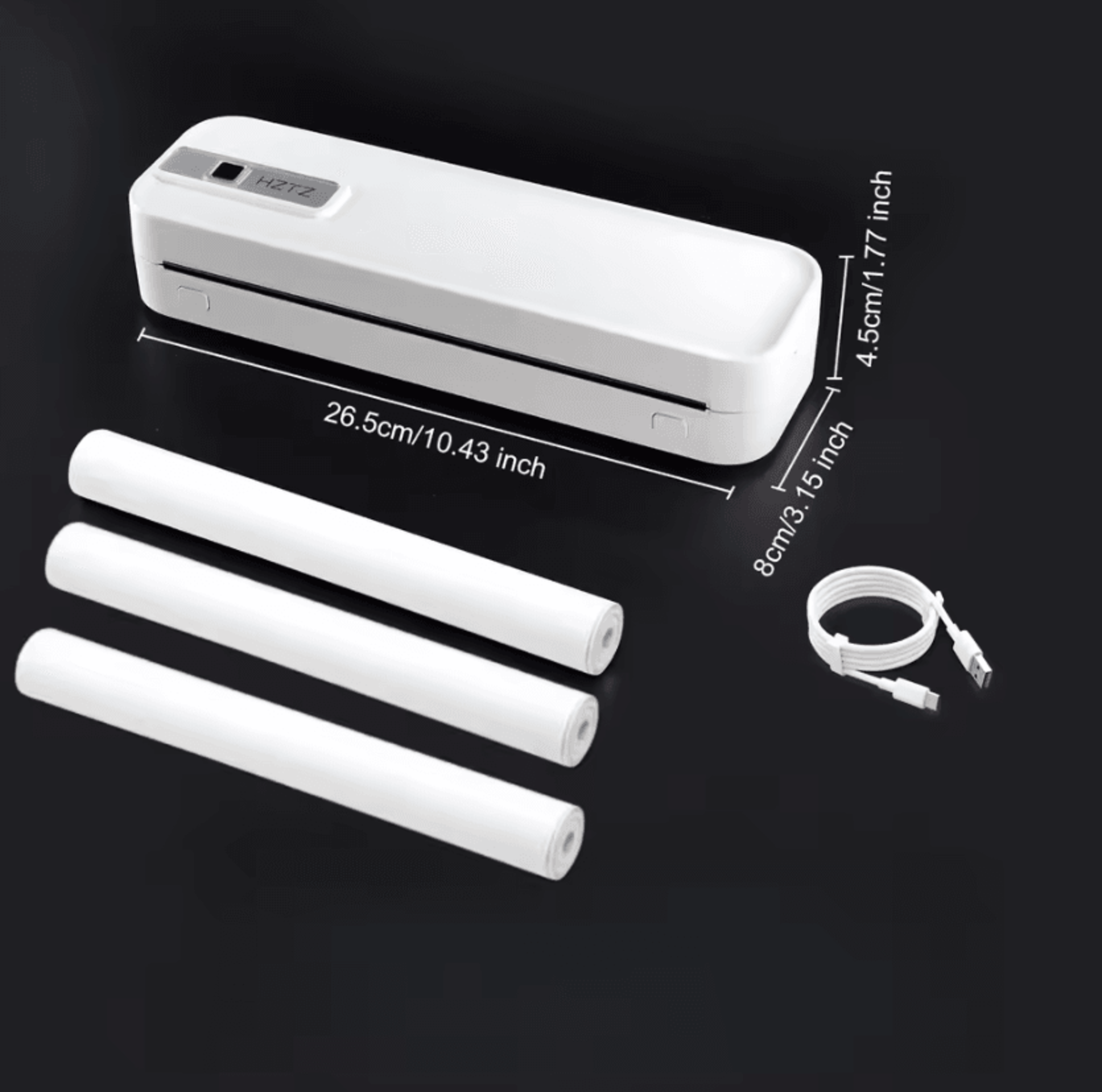 A4 Portable Wireless Thermal Printer 300DPI Inkless Mobile Document Printer For Phone And Laptop 5