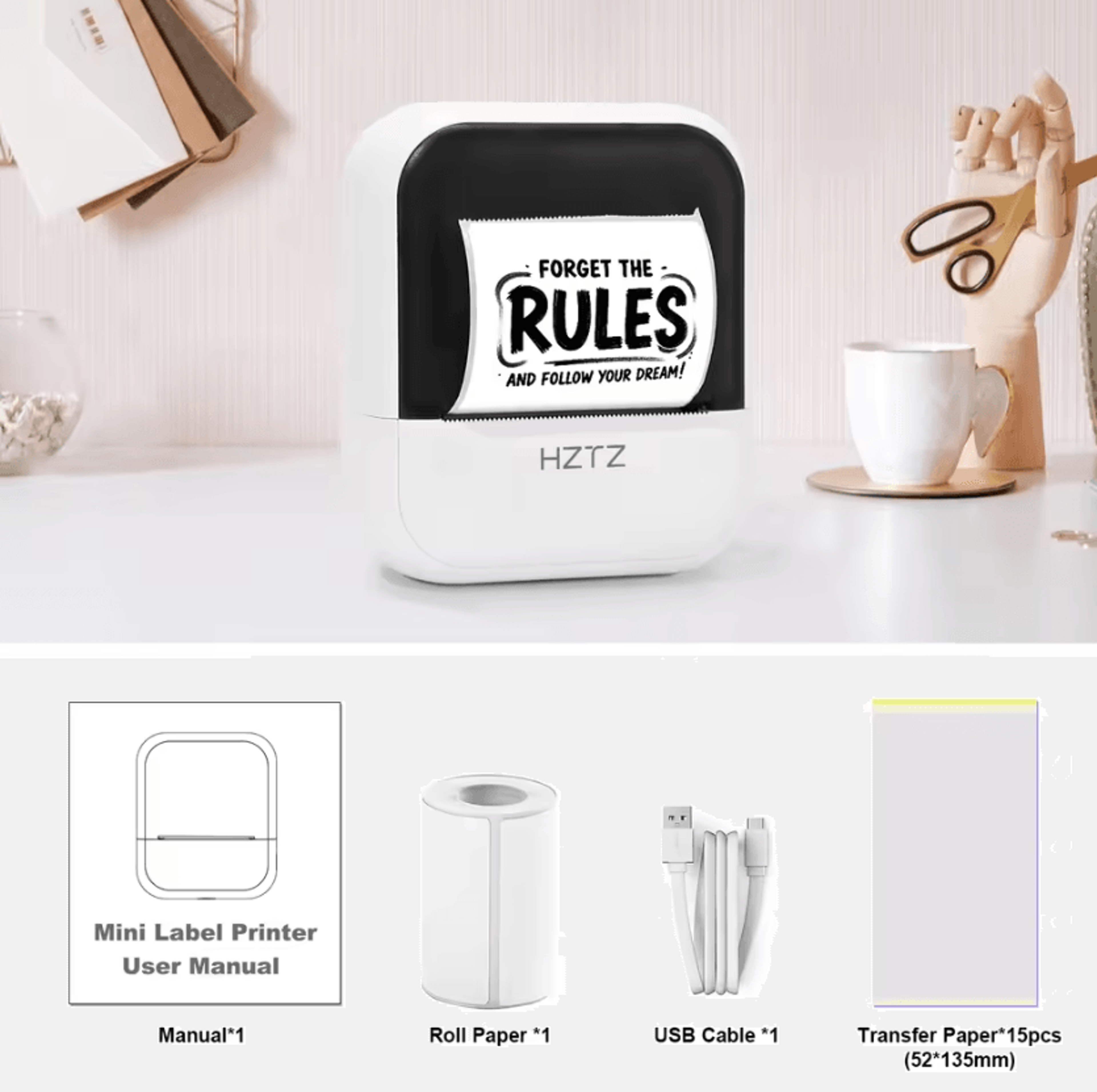 C50 Mini Wireless Thermal Tattoo Printer Portable Inkless Label And DIY Pattern Maker 8