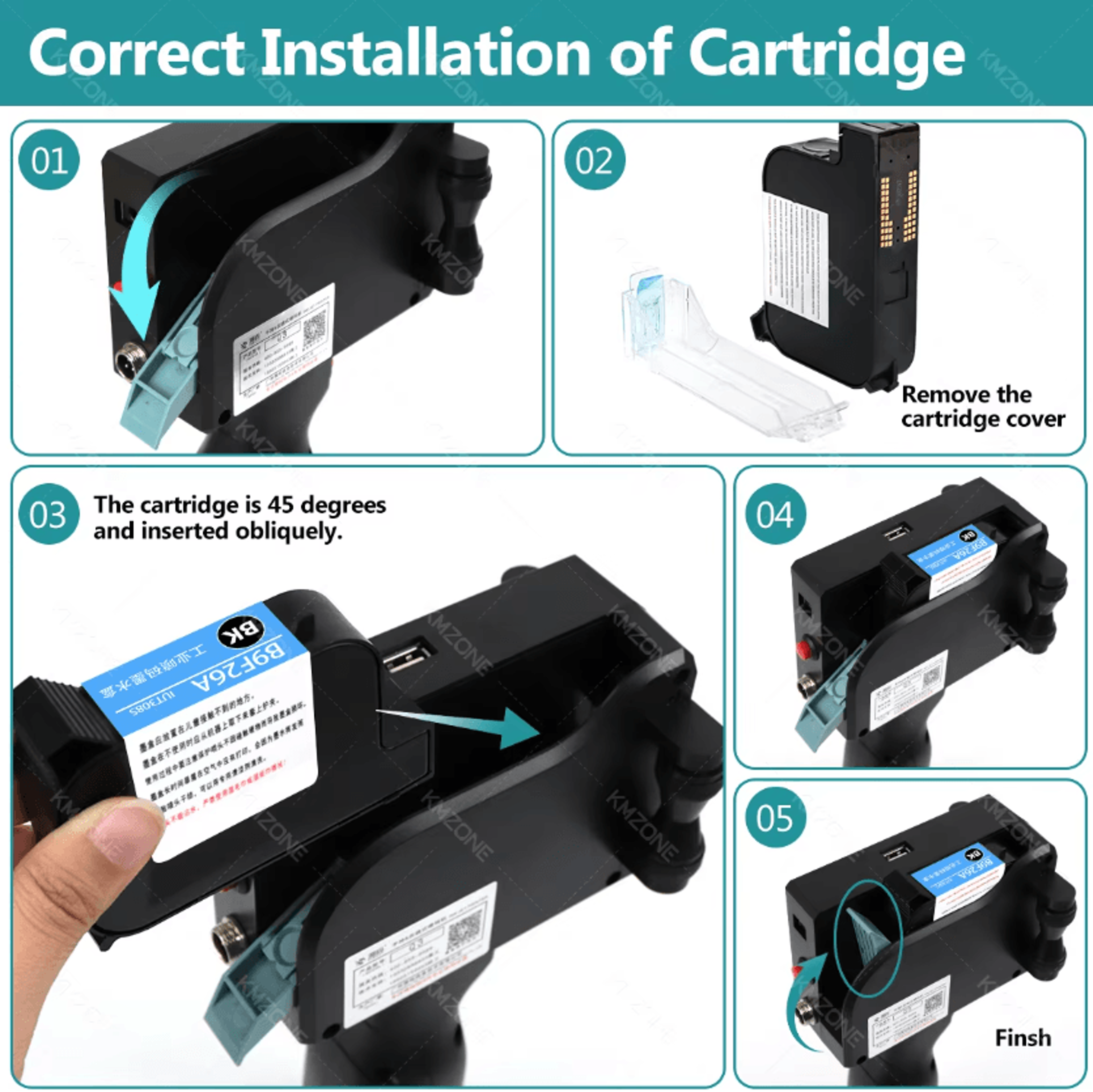 INKP195 254mm Handheld Inkjet Printer Portable Industrial Coding Gun For Metal Barcode And Expiry D 4