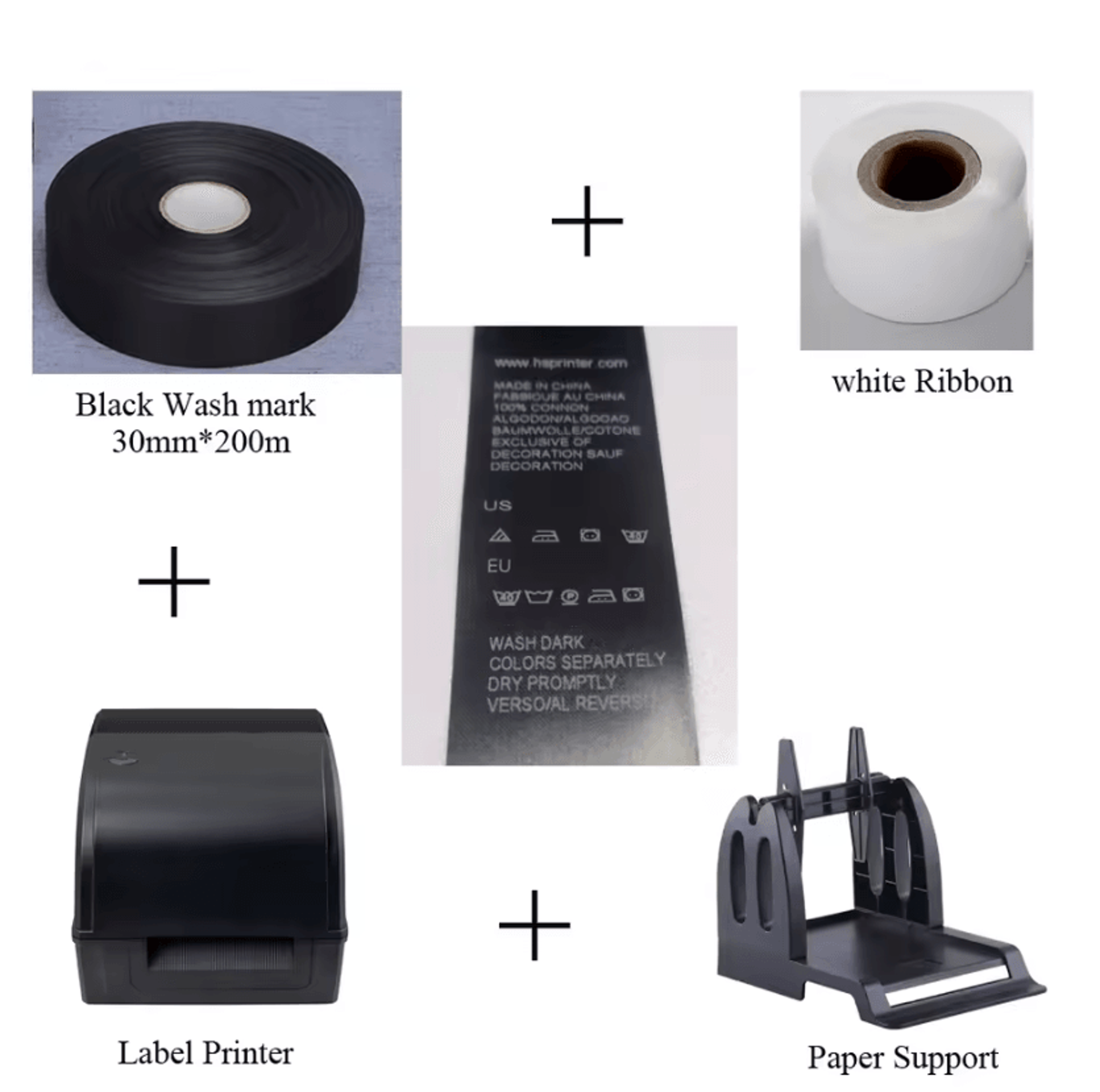 4 Inch 110mm Thermal Transfer Label Printer For Clothing Care Labels And Retail Stickers 4
