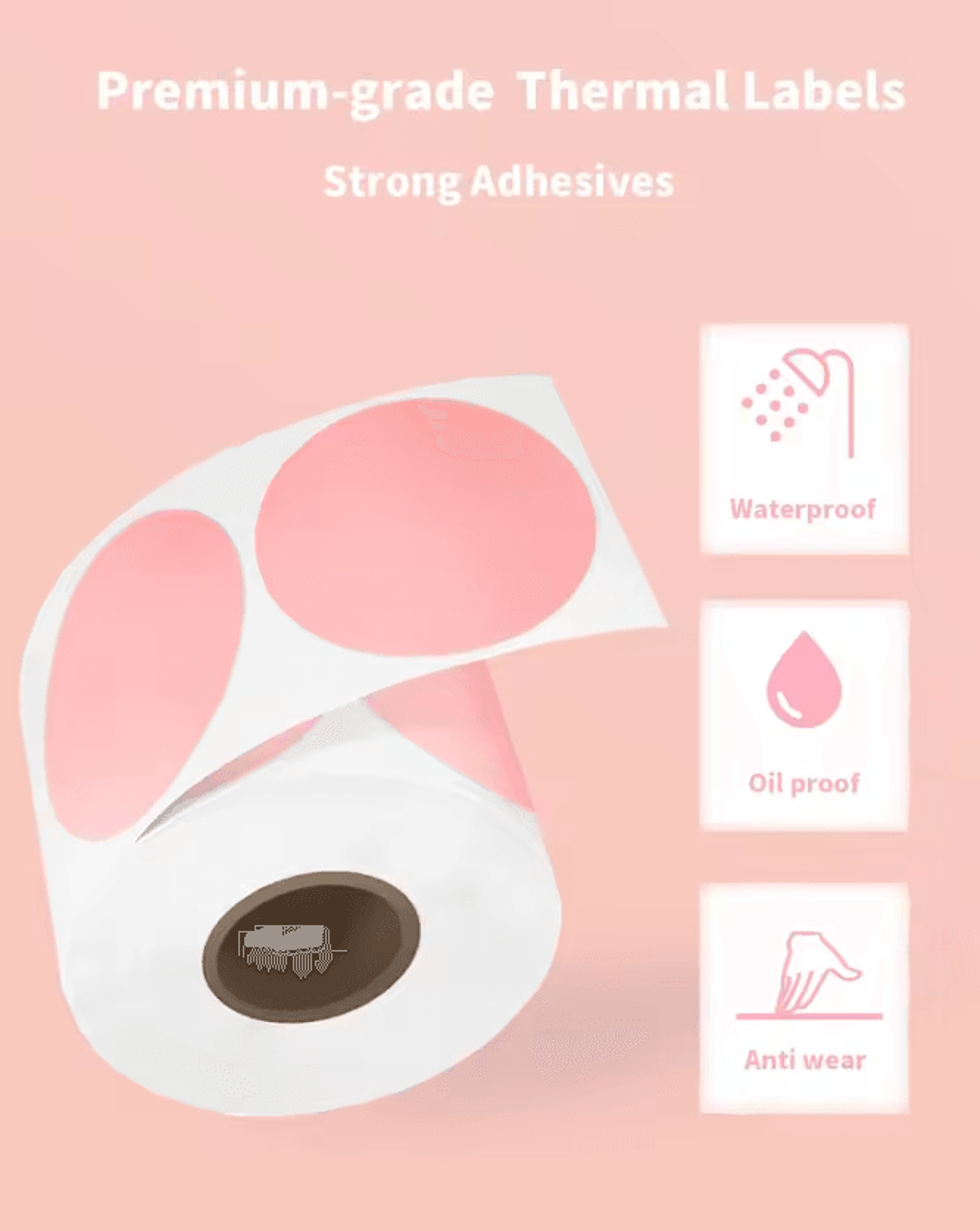 Phomemo PM241 Colorful Thermal Sticker Labels Round And Square Adhesive Paper For DIY Logos And Bus 2