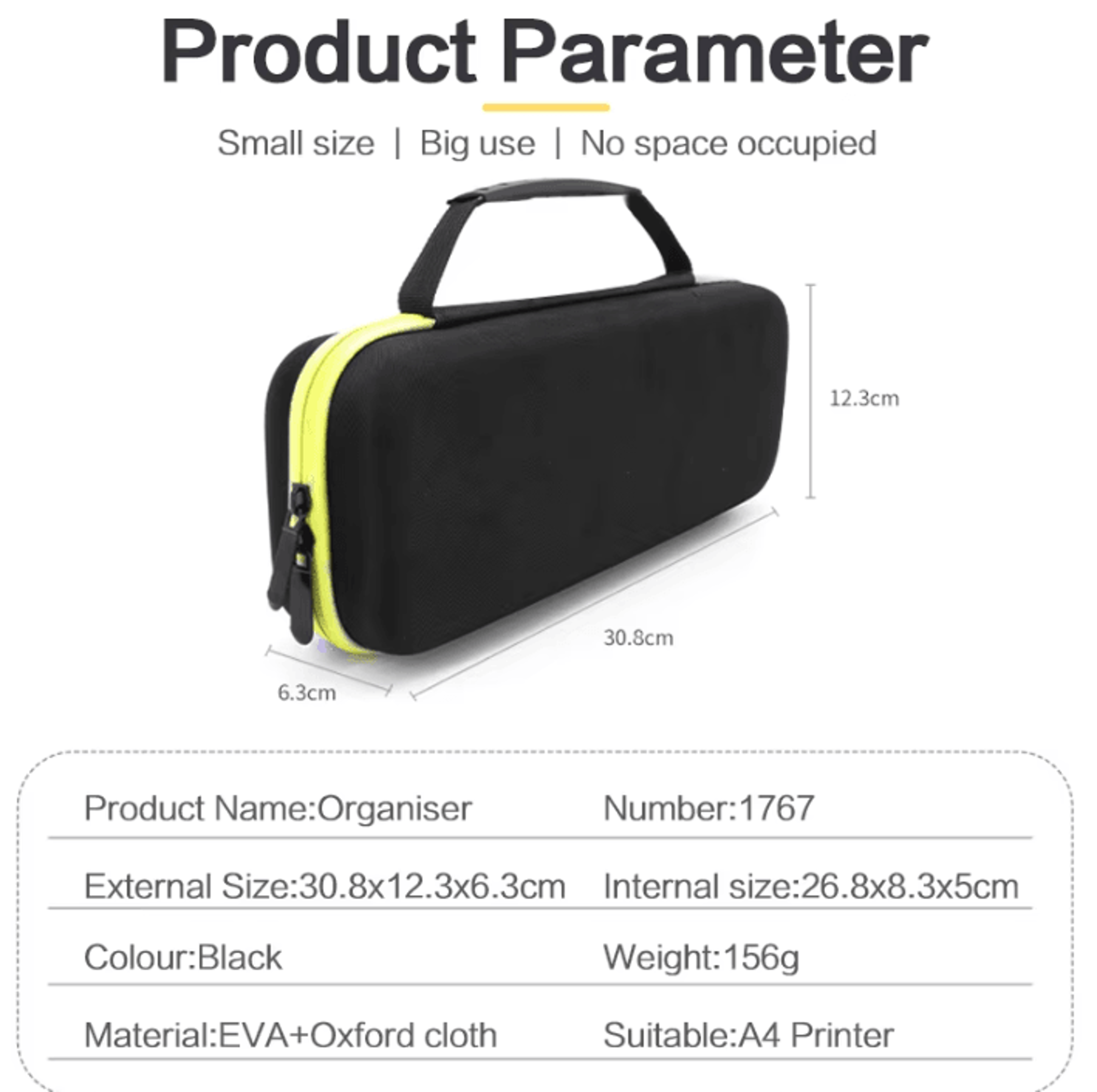 PeriPage A40 Portable Printer Carrying Case Large Capacity EVA Protective Travel Storage Bag 2