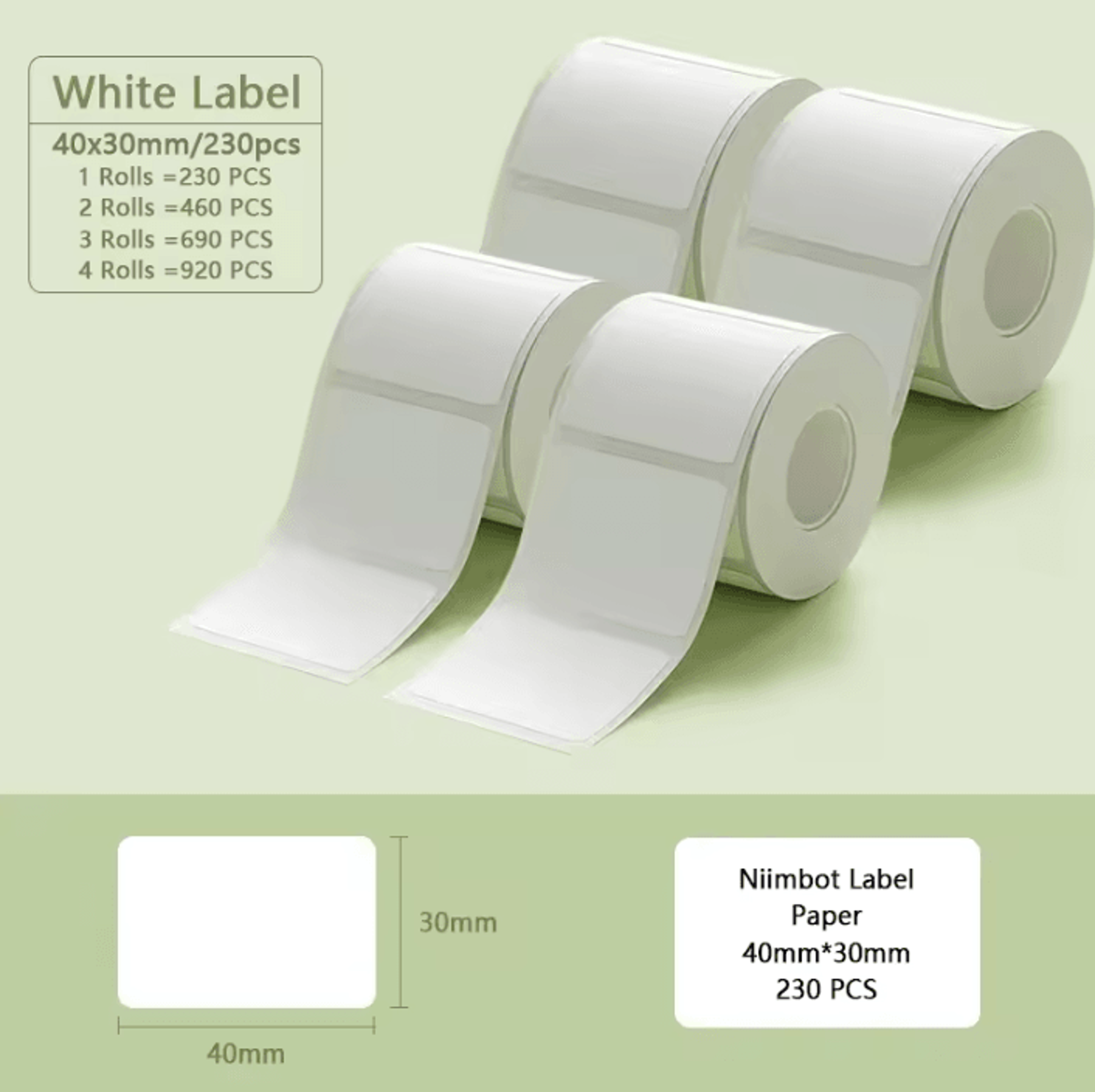 NIIMBOT B1 B21 Waterproof White Thermal Sticker Labels SelfAdhesive Printer Paper Refills 2 To 5 Ro 12