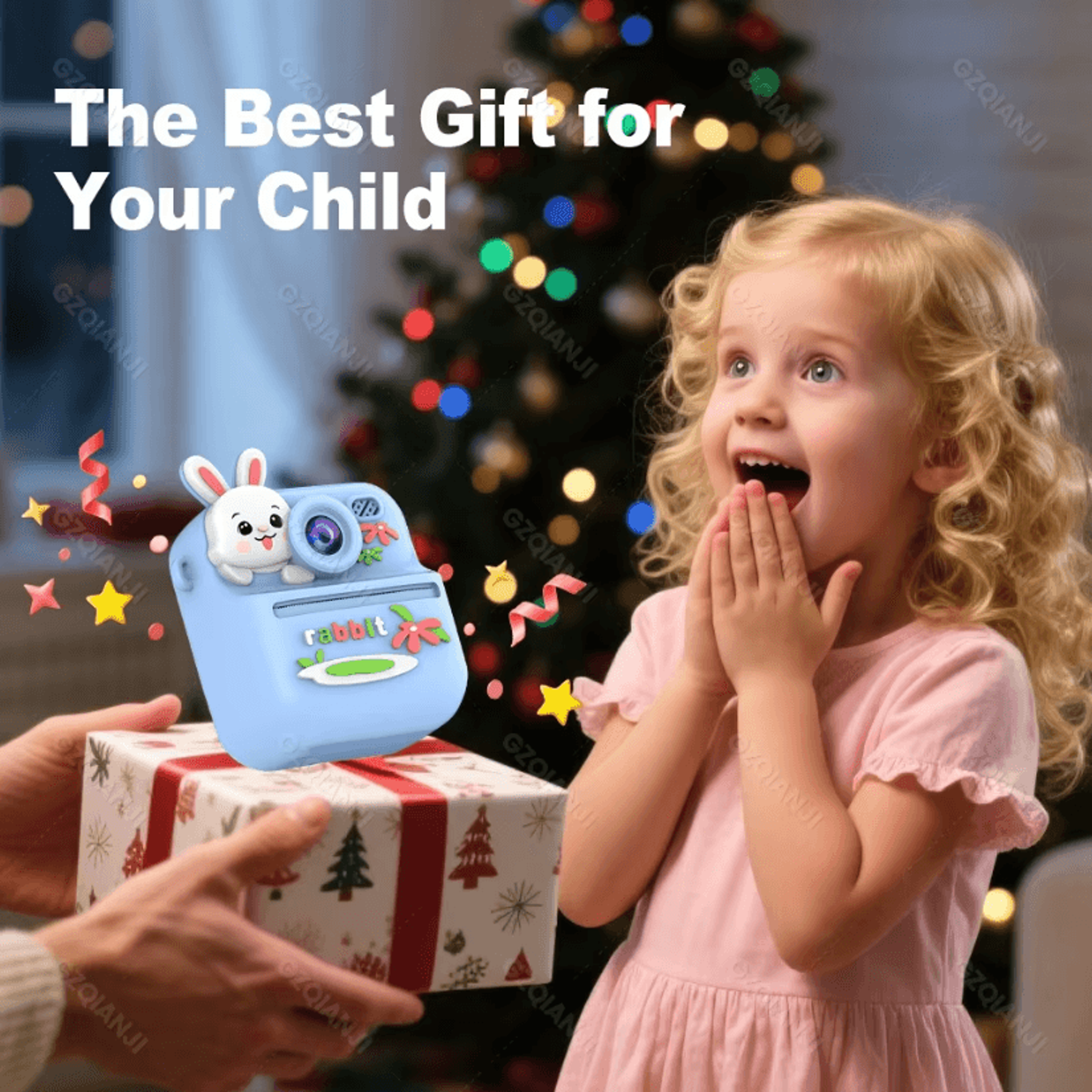 Kids Instant Print Digital Camera 1080P HD Video Recorder With 58mm Thermal Printer And 32GB Memory 3