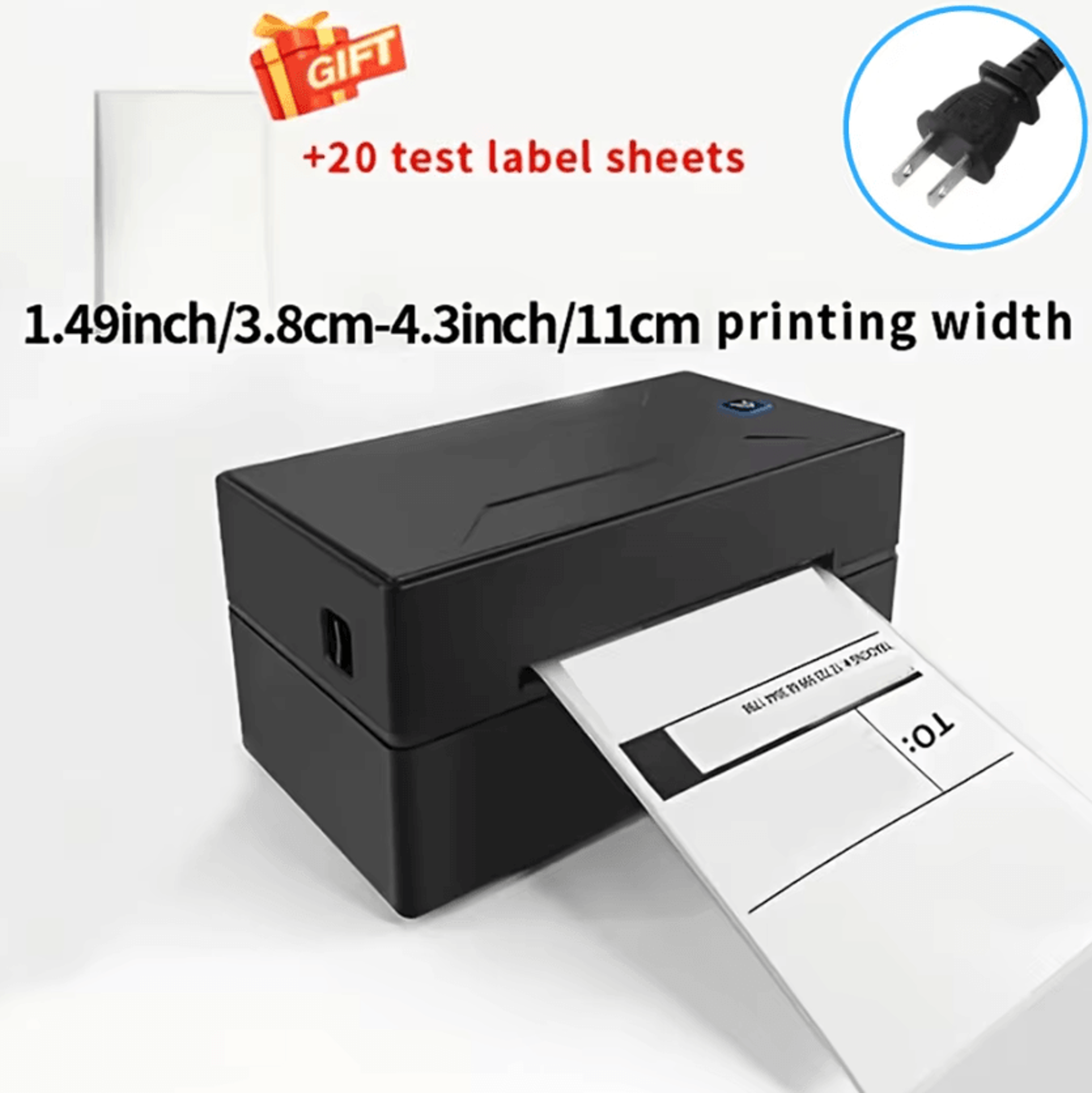 Marklife Black Bluetooth Thermal Printer Wireless Inkless HD Printer For School Office And Small Bu 4