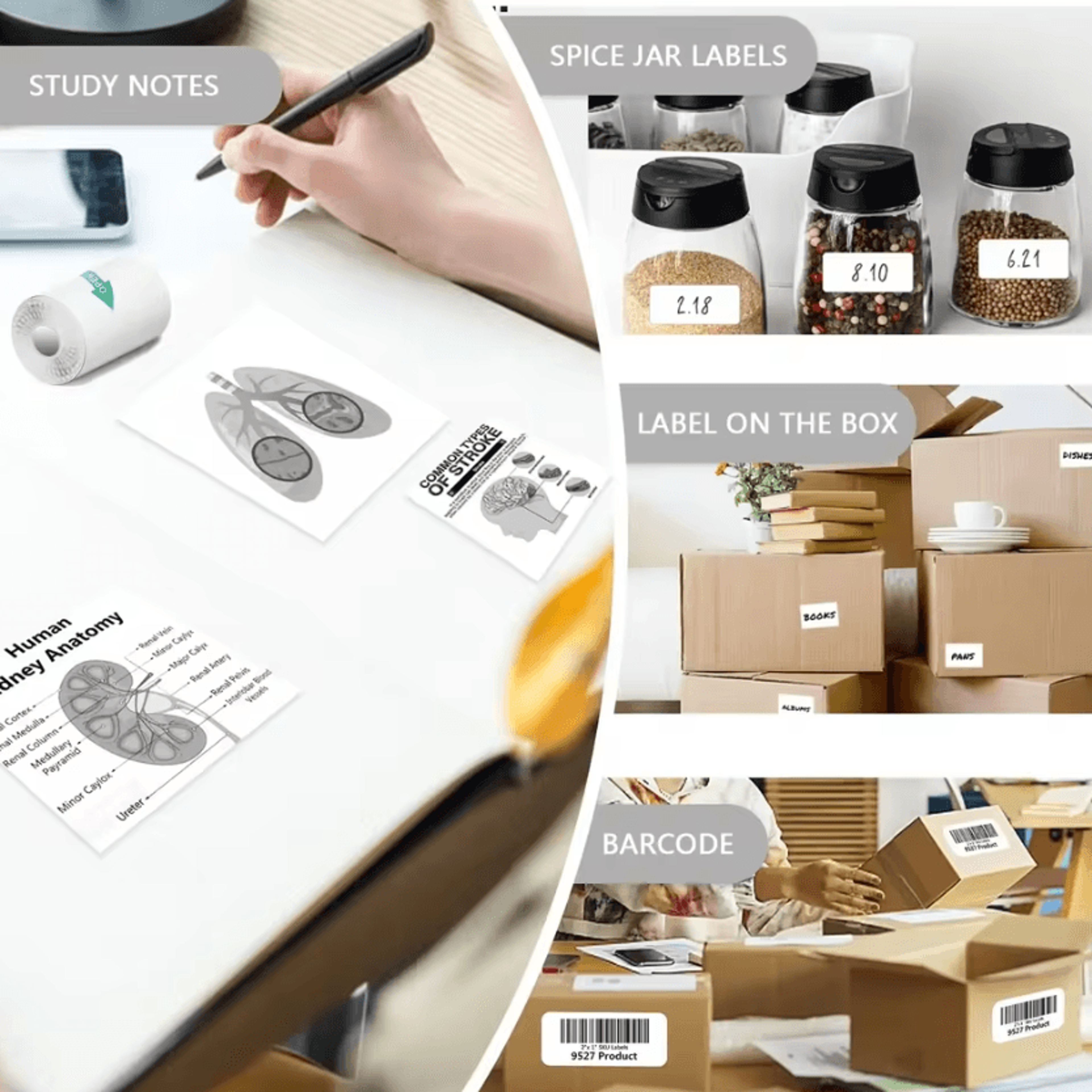 57x25mm SelfAdhesive Thermal Paper Roll For Mini Pocket Printers And DIY Photo Stickers 2