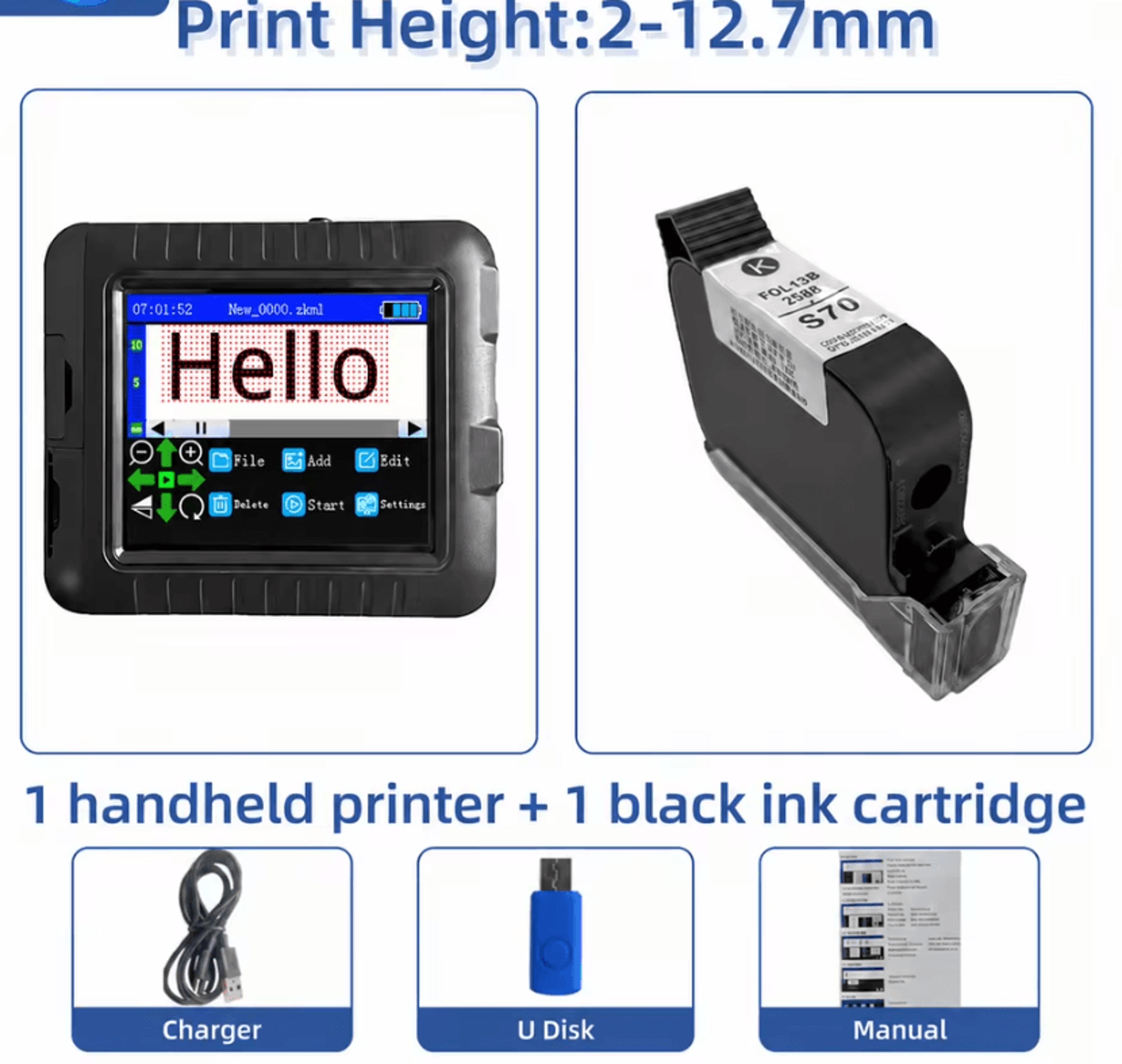 Faith KD360M Portable Thermal Label Printer Mini Barcode And Shipping Label Maker With Dynamic Data 4