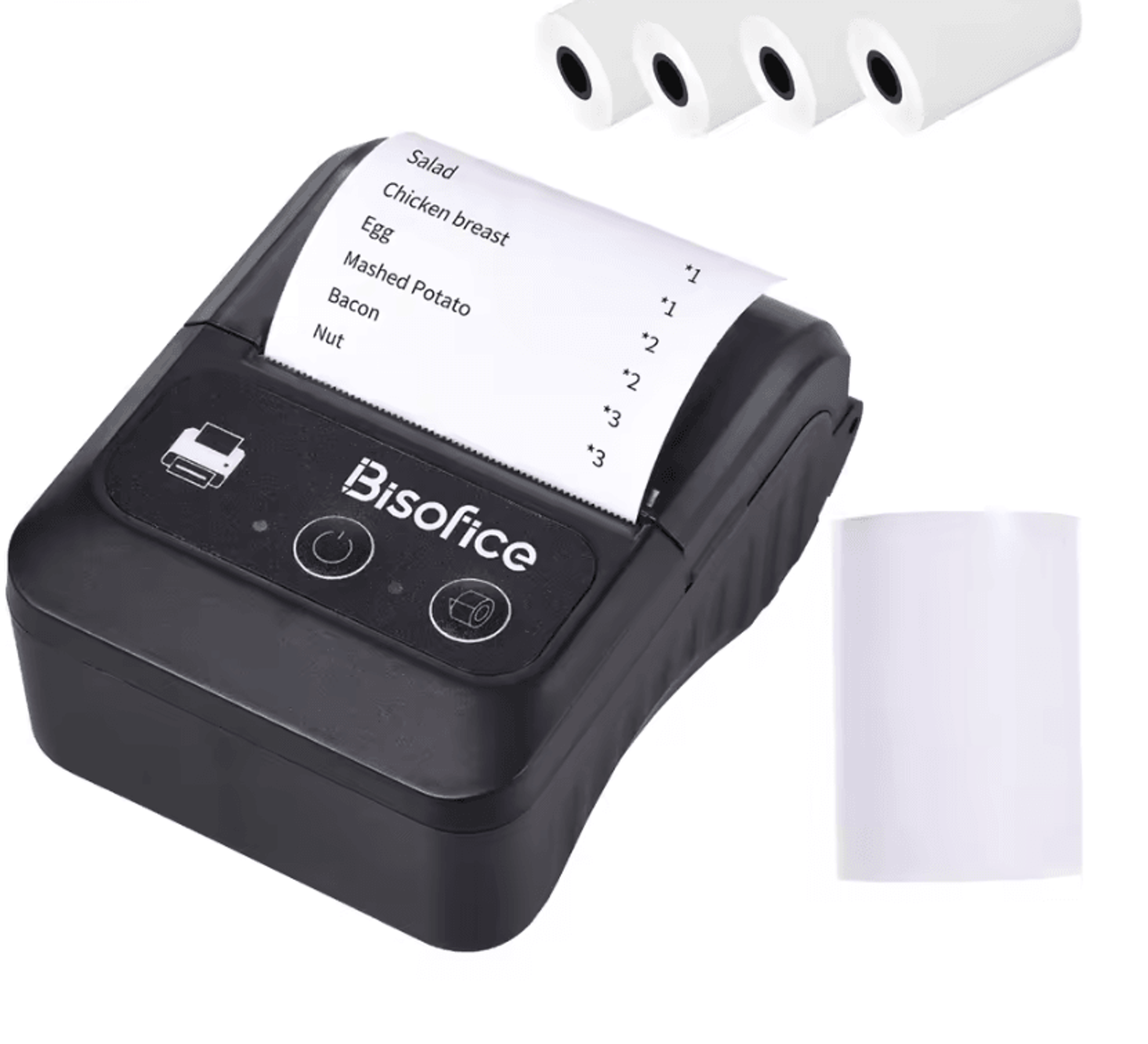 bisofice 58mm portable bluetooth thermal printer wireless 2 inch label maker for retail and shipping