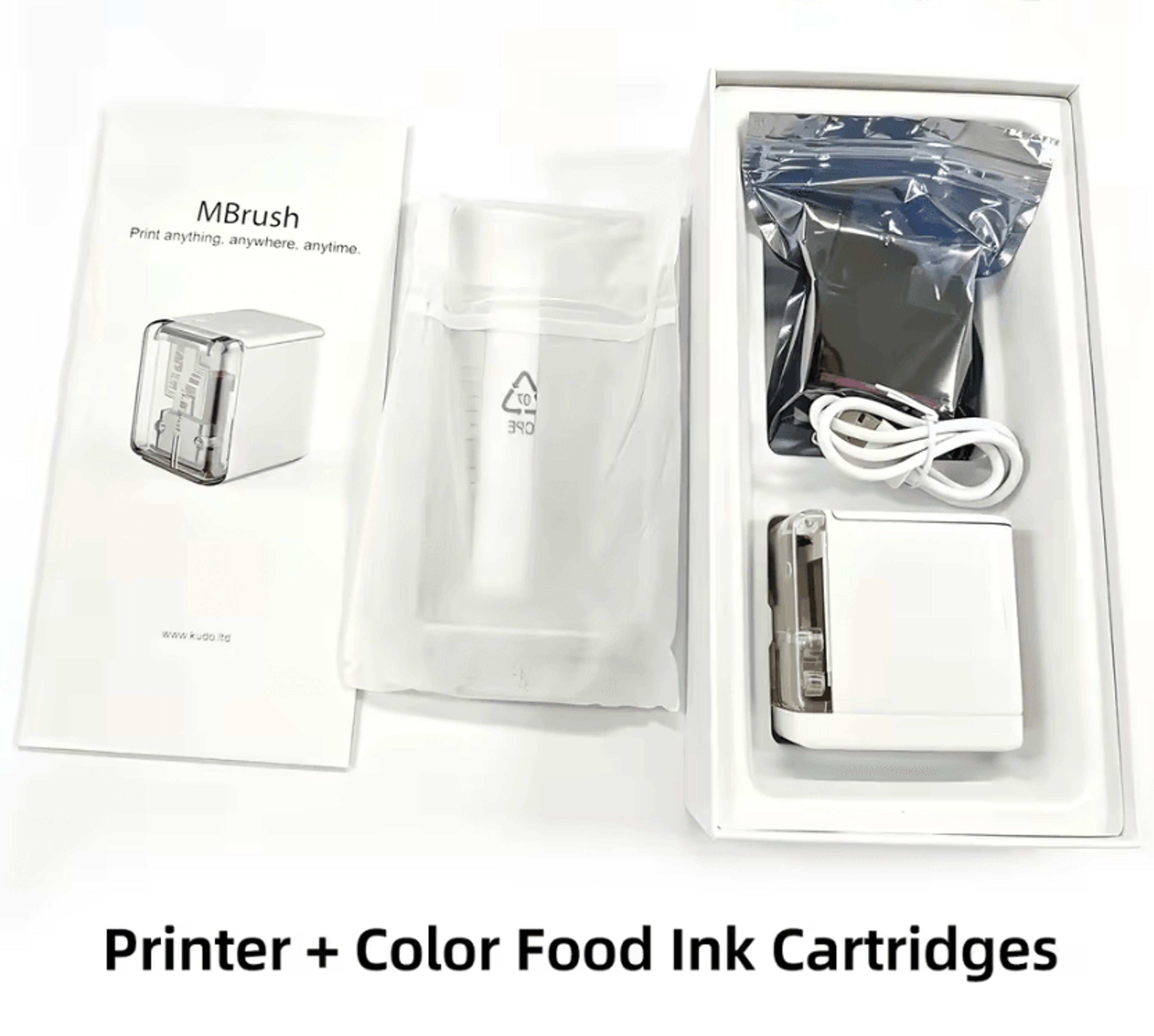 Mbrush PrintMini Handheld Color Printer Portable Coffee Art And Food Decoration Printing Machine 4