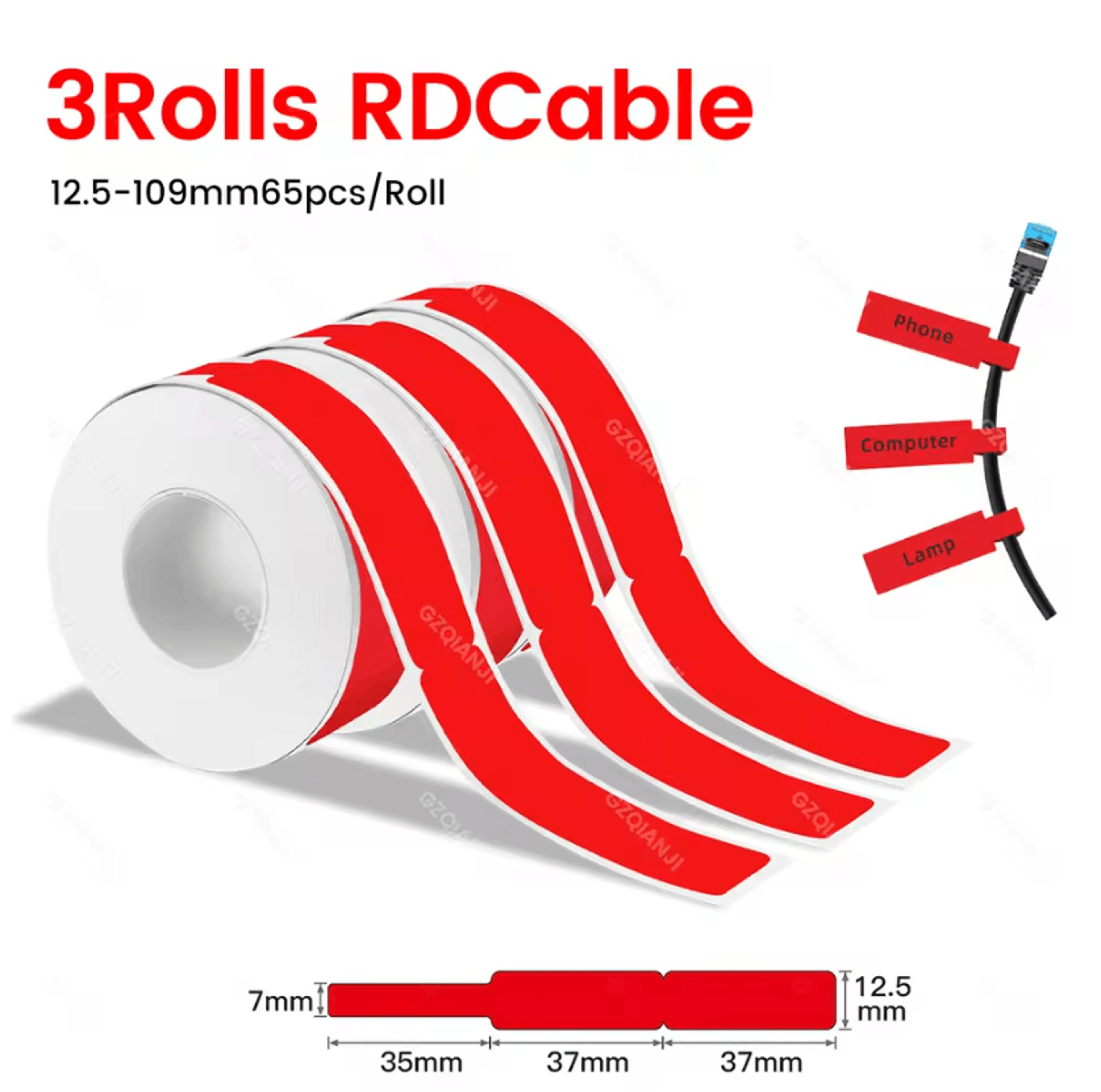 P15 Mini Thermal Label Tape 1215mm Waterproof Adhesive Sticker Refills For Cable And Home Organizat 11