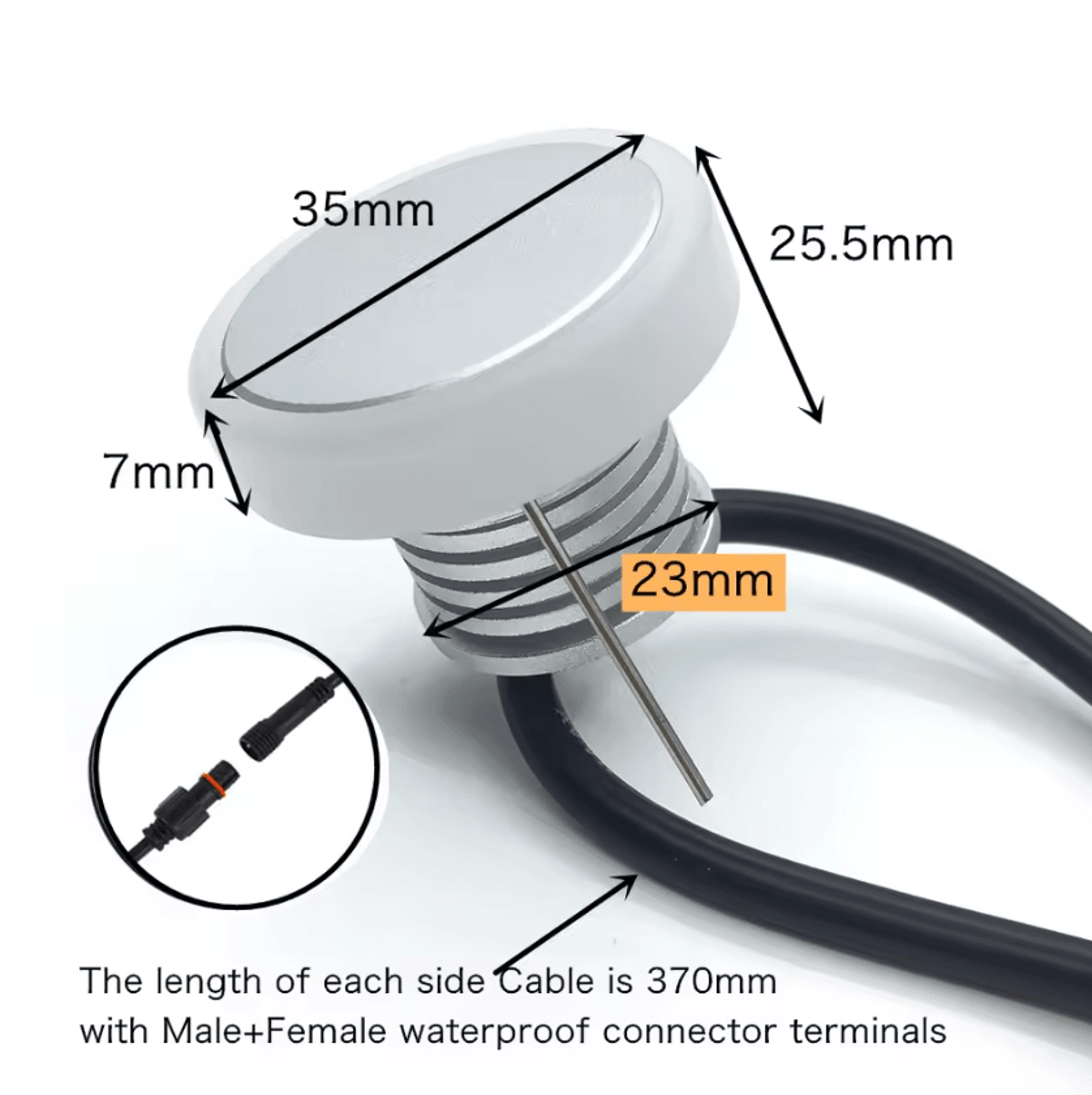12V Waterproof LED Deck Lights 1W Recessed Stair Step Lighting For Garden Pathways And Outdoor Land 3