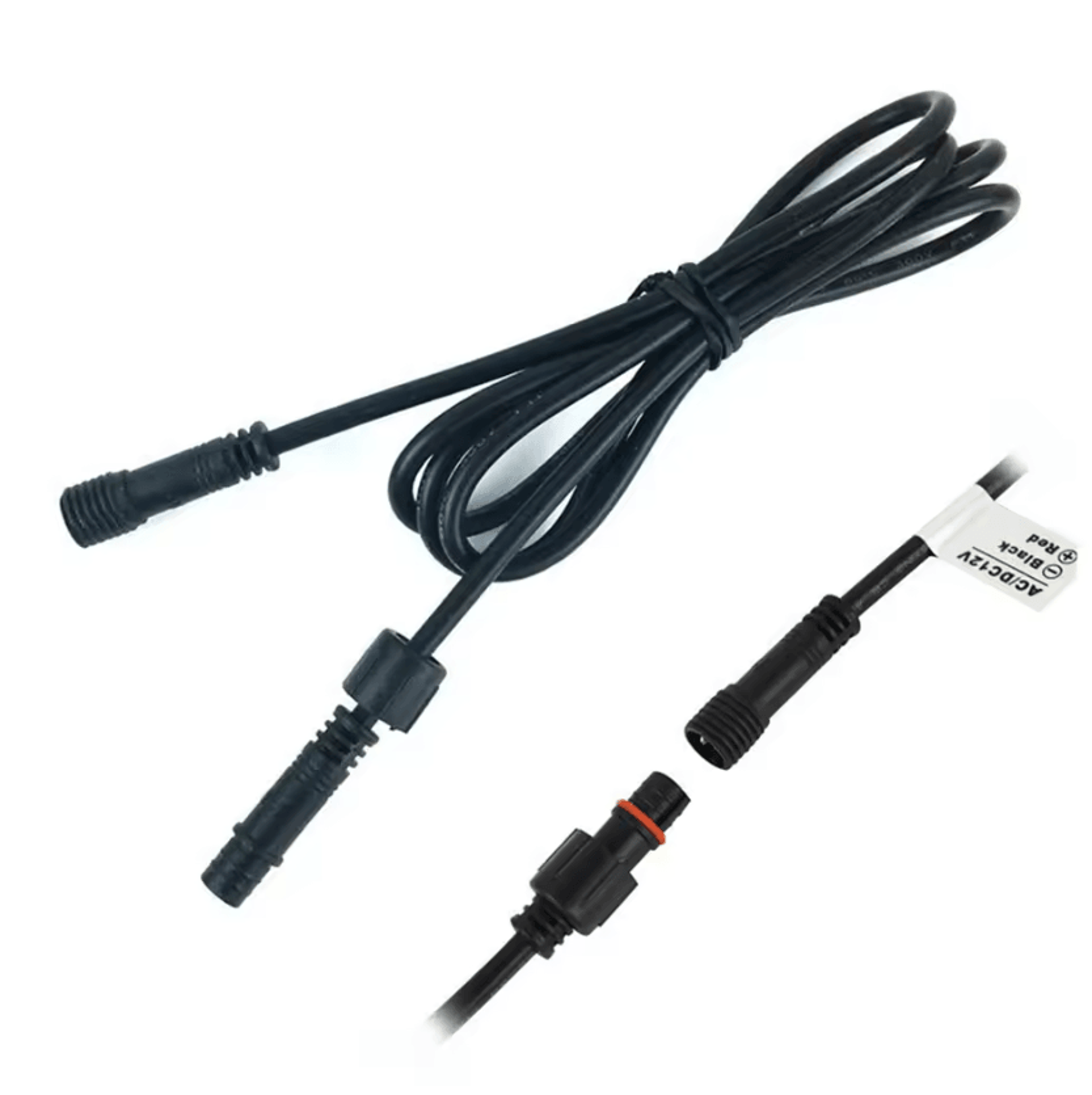 6Pcs Waterproof LED Extension Cables 1M IP67 2Pin Male To Female Connectors For Outdoor Landscape L 4