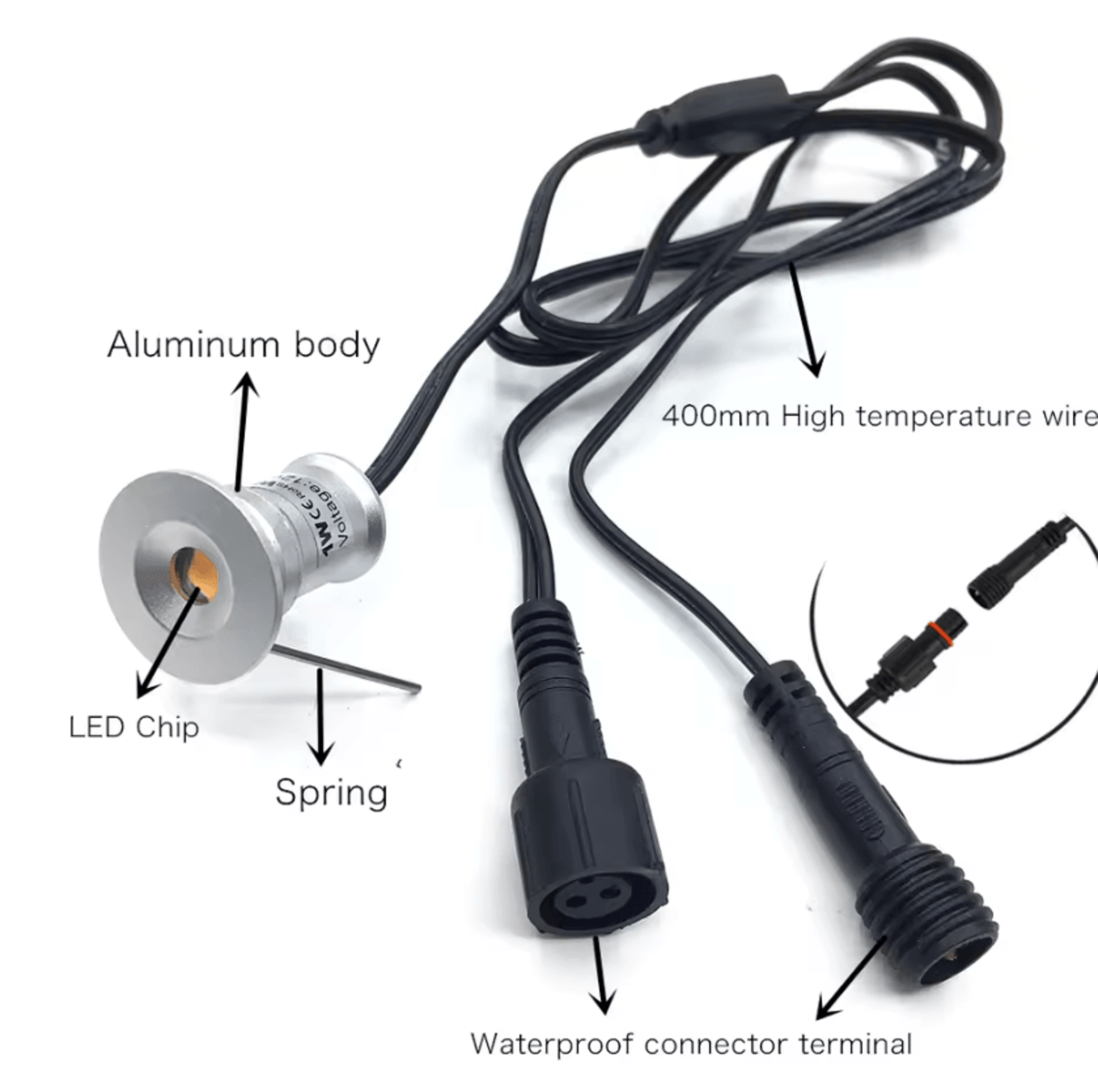1W IP67 Mini LED Garden Ground Lamp 12V Waterproof Recessed Underground Light For Yard And Landscap 3