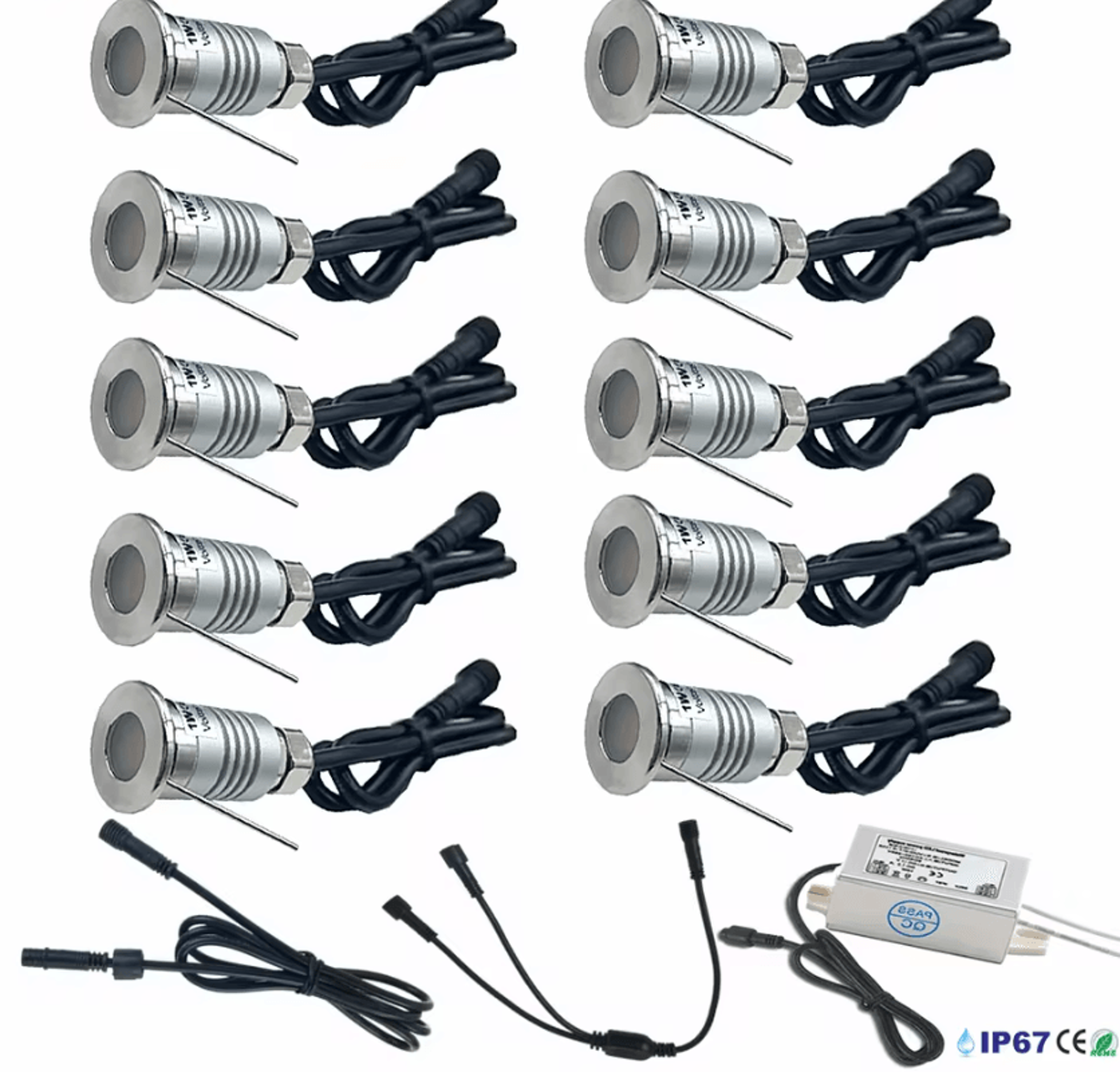 1w mini led underground deck light 12v ip67 waterproof recessed garden spotlight with transformer option