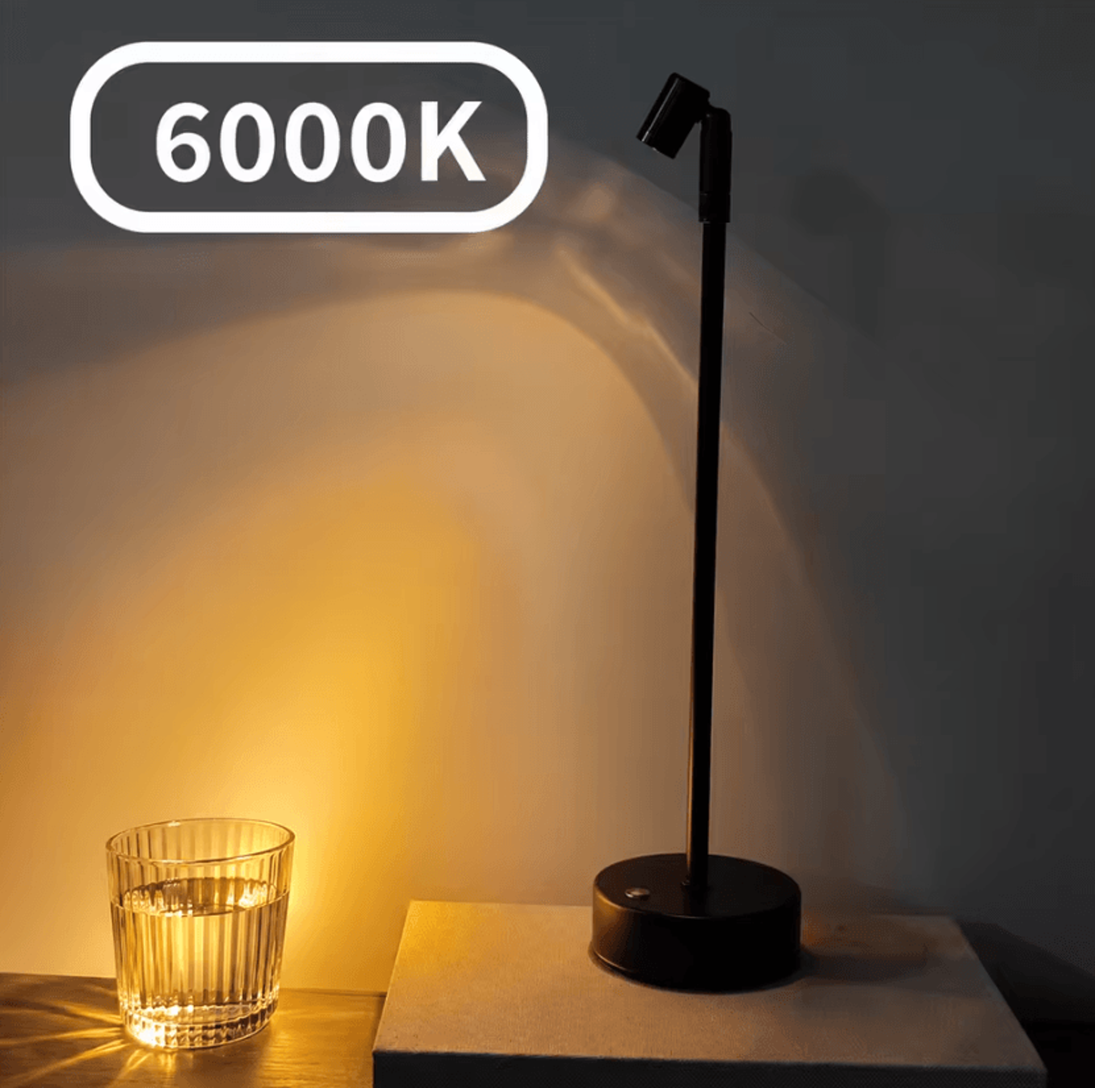 Rechargeable LED Atmosphere Table Lamp Touch Dimmable Vintage Bedside Light For Bedroom Hotel And D 7