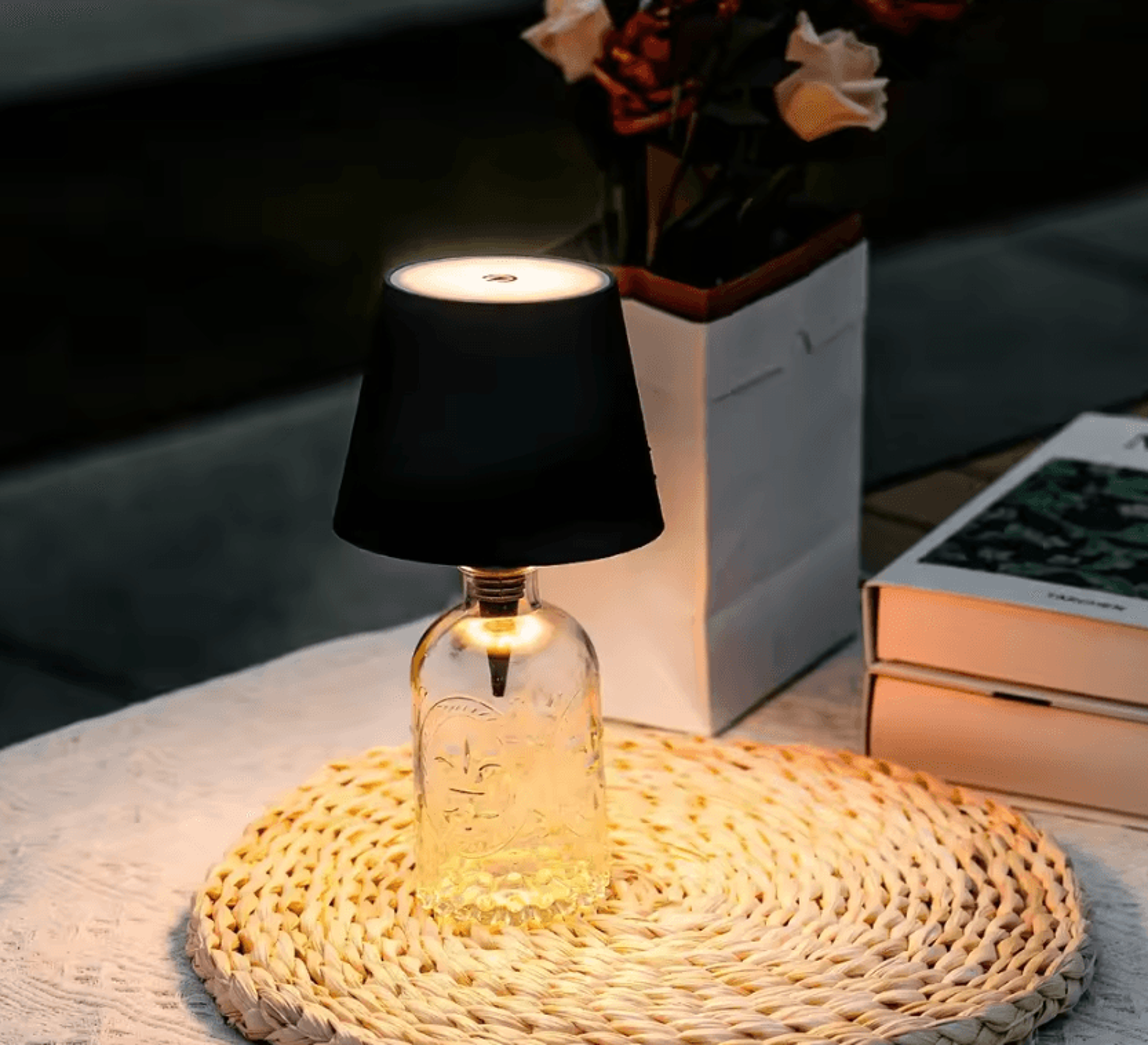 Wireless Touch Control Wine Bottle Lamp With 3 Light Colors And Stepless Dimming For Bar Desk And H 1