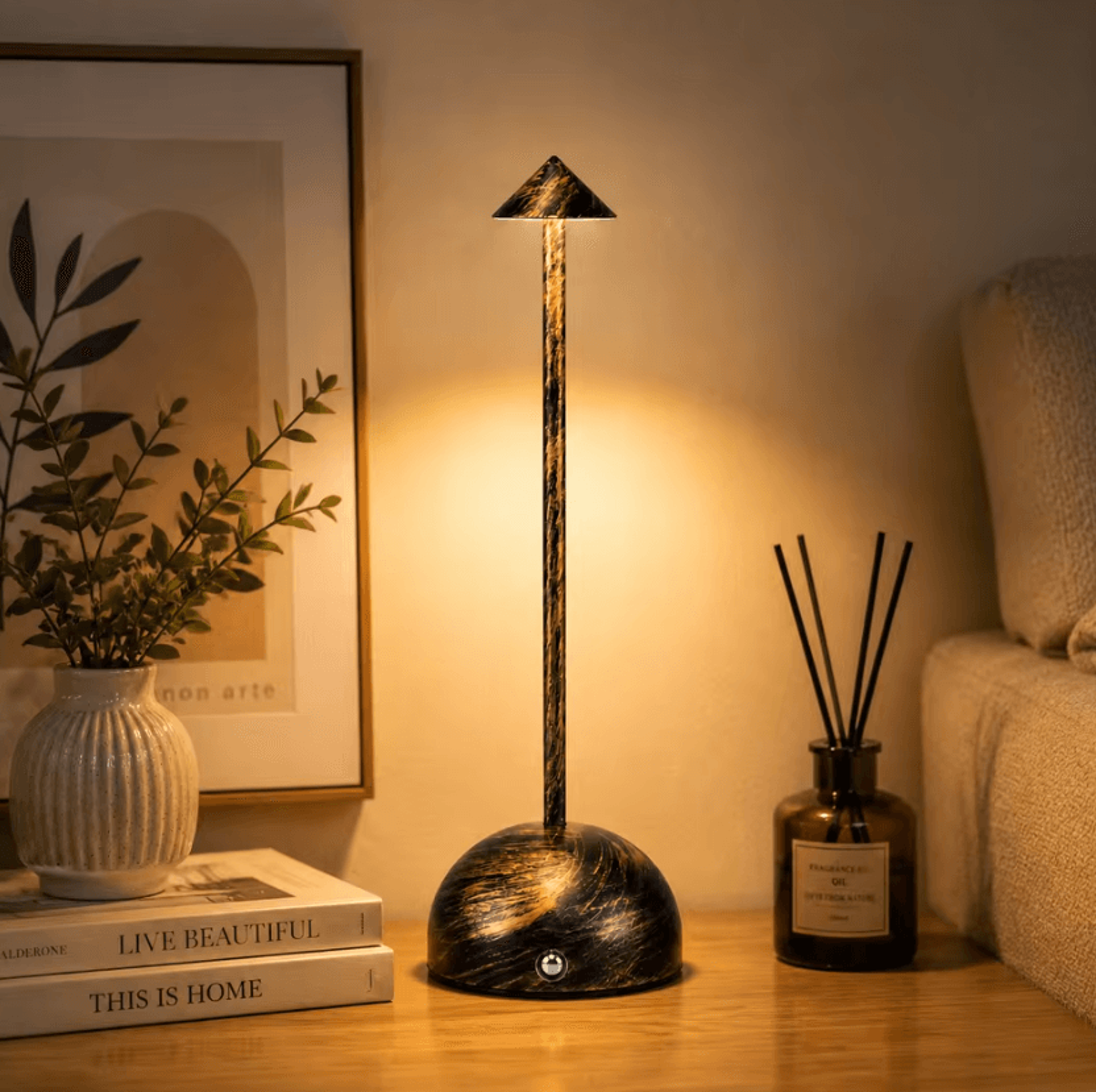 Portable Rechargeable LED Table Lamp Wireless Touch Dimmable Bedside Light For Home Cafe And Bar De 6