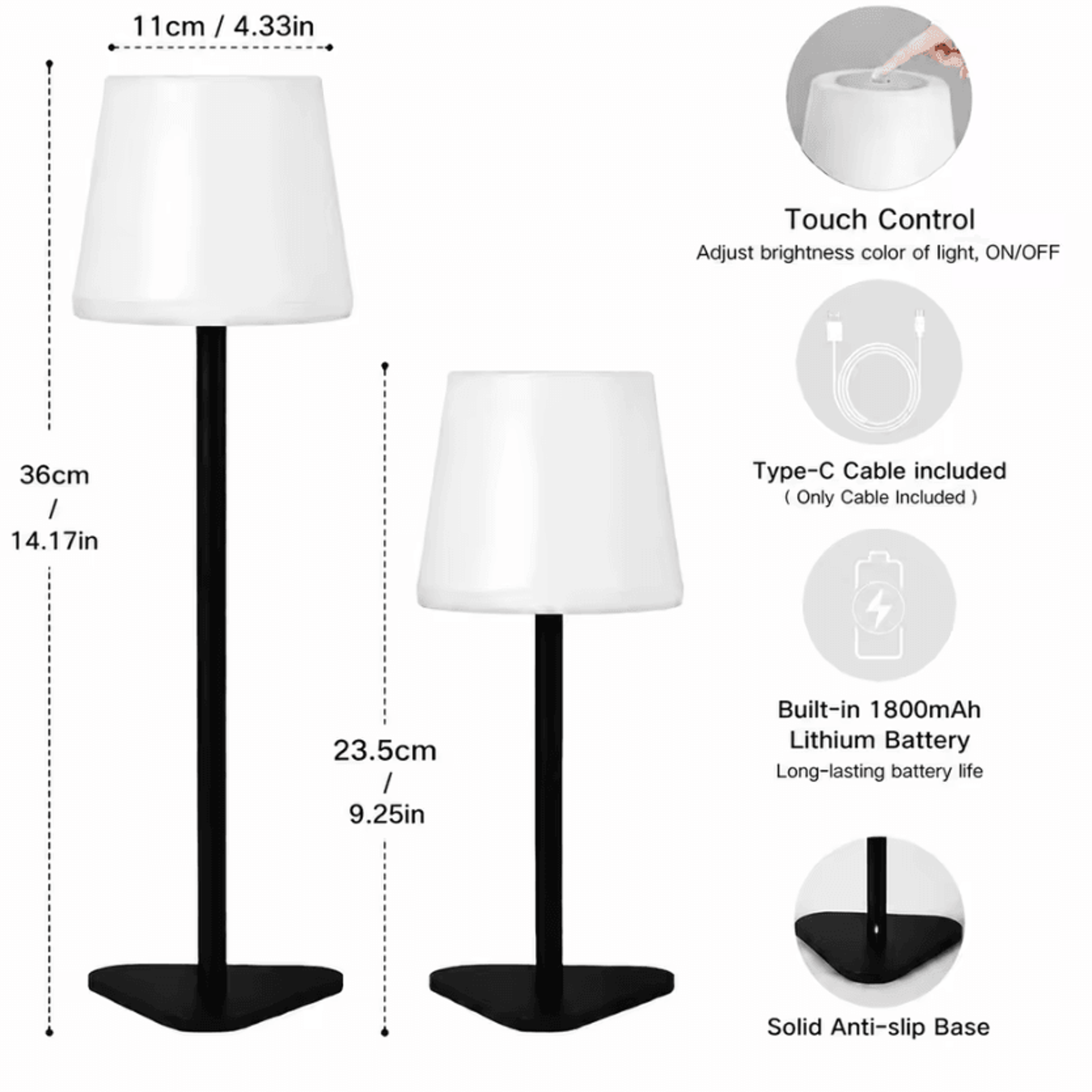 Rechargeable Touch Shower Light With 3 Color Modes Adjustable Height And 18000mAh Battery For Bathr 5