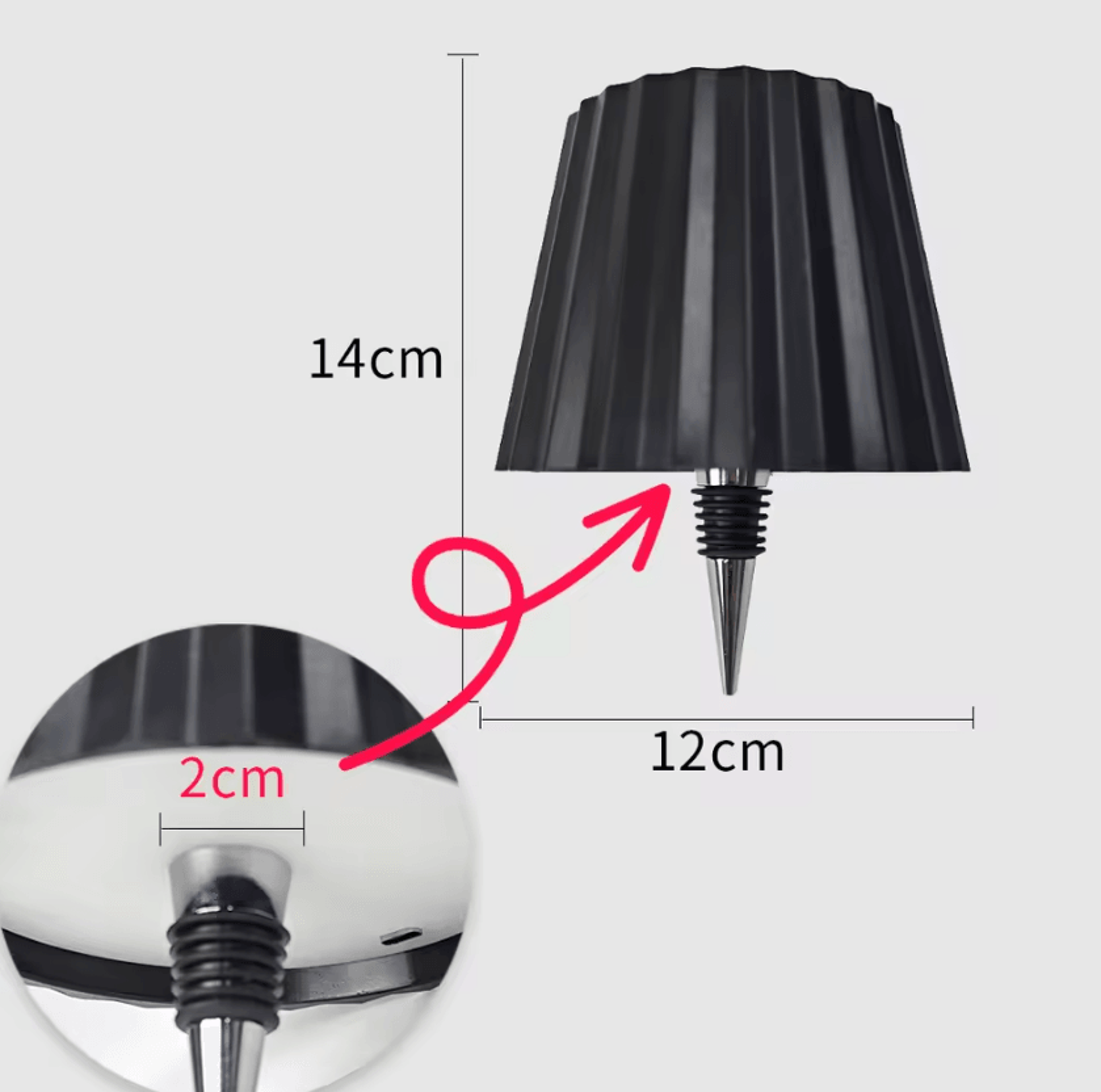 Rechargeable LED Wine Bottle Light 3Color Dimmable Ambient Table Lamp For Bar Cafe And Home Decor 4