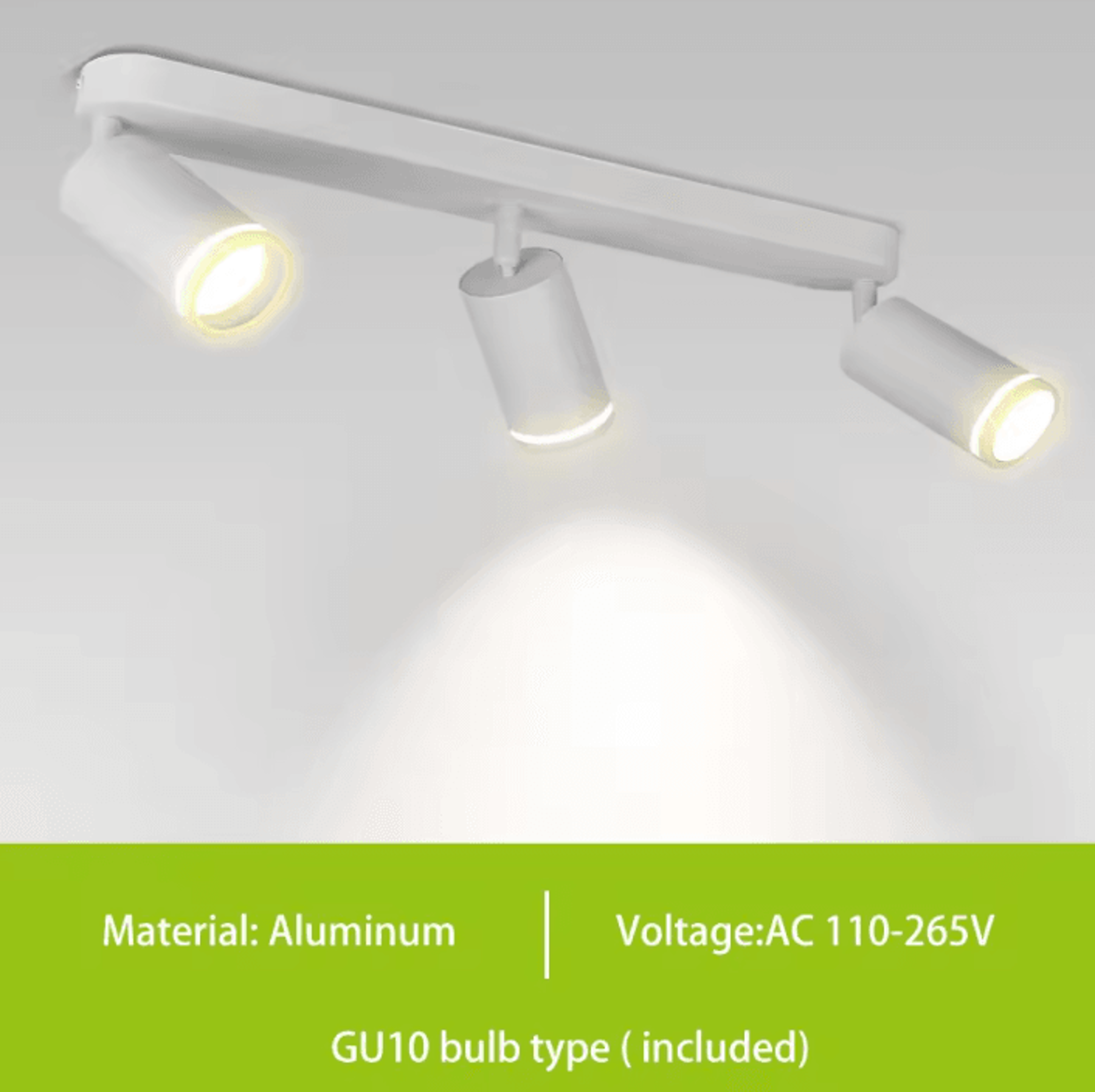 GU10 COB LED Track Spotlight 110V 220V 3Color Ceiling Light For Kitchen Living Room And Commercial  10