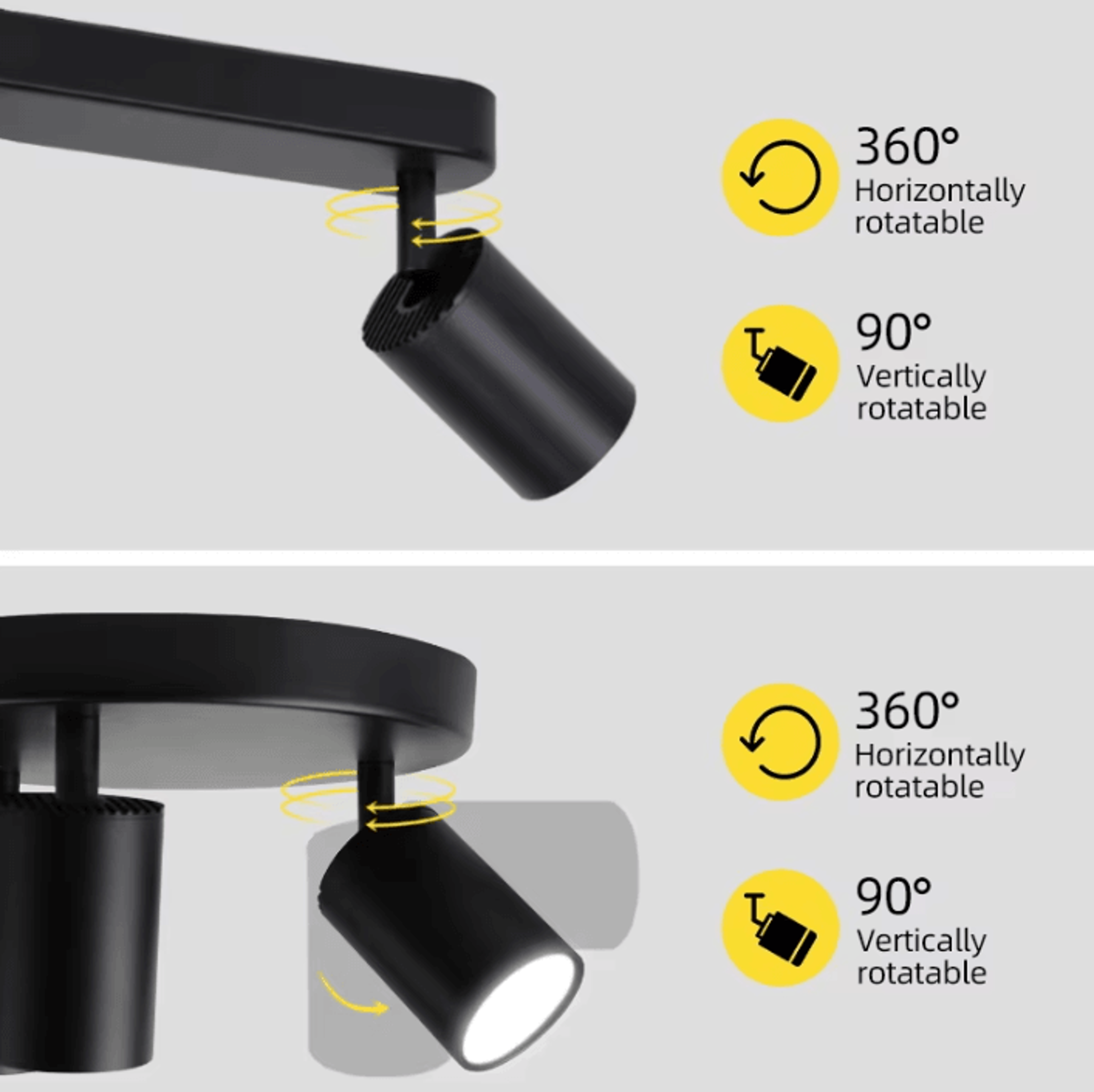 GU10 COB LED Track Spotlight 110V 220V 3Color Ceiling Light For Kitchen Living Room And Commercial  1