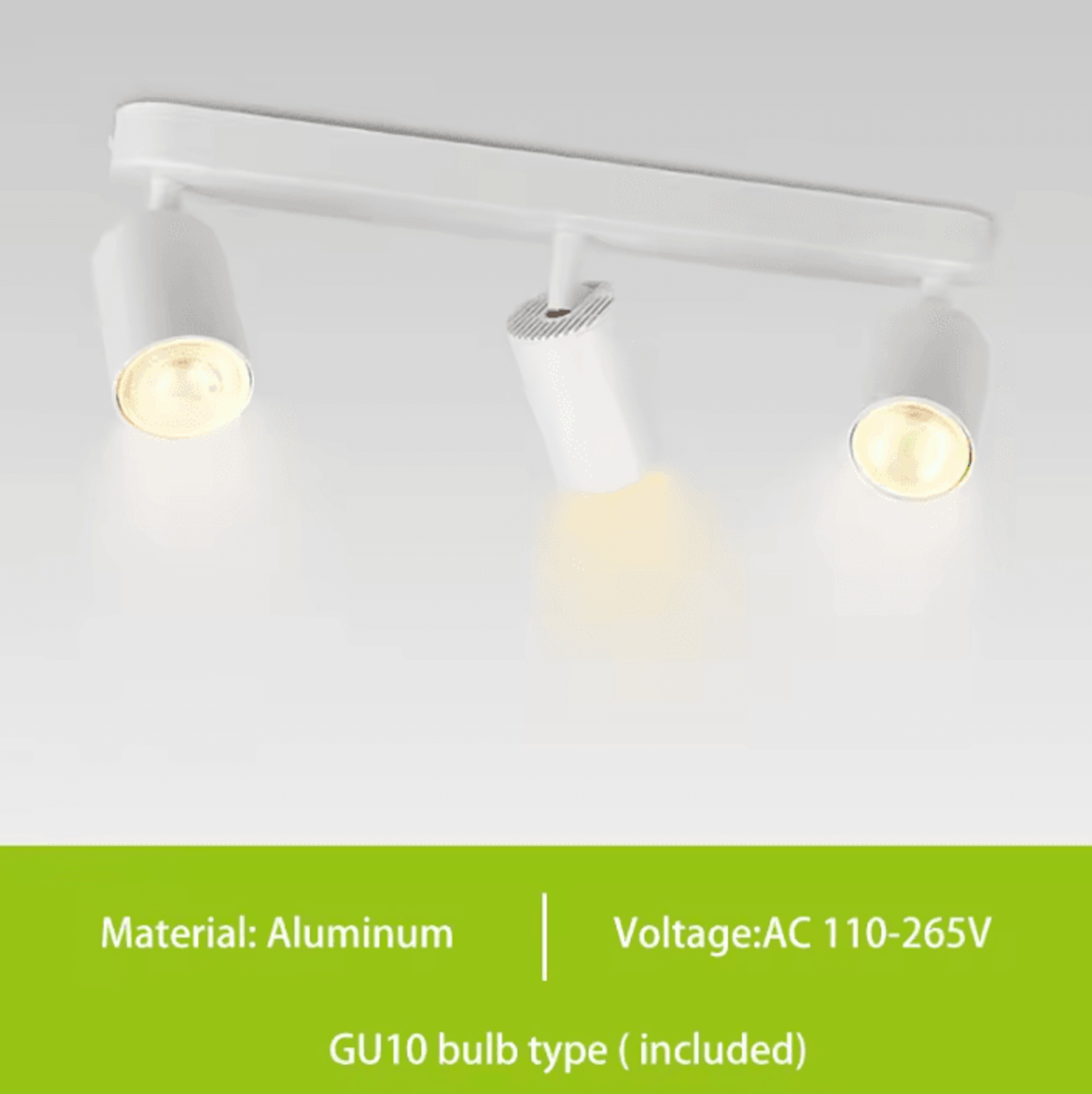 GU10 COB LED Track Spotlight 110V 220V 3Color Ceiling Light For Kitchen Living Room And Commercial  7