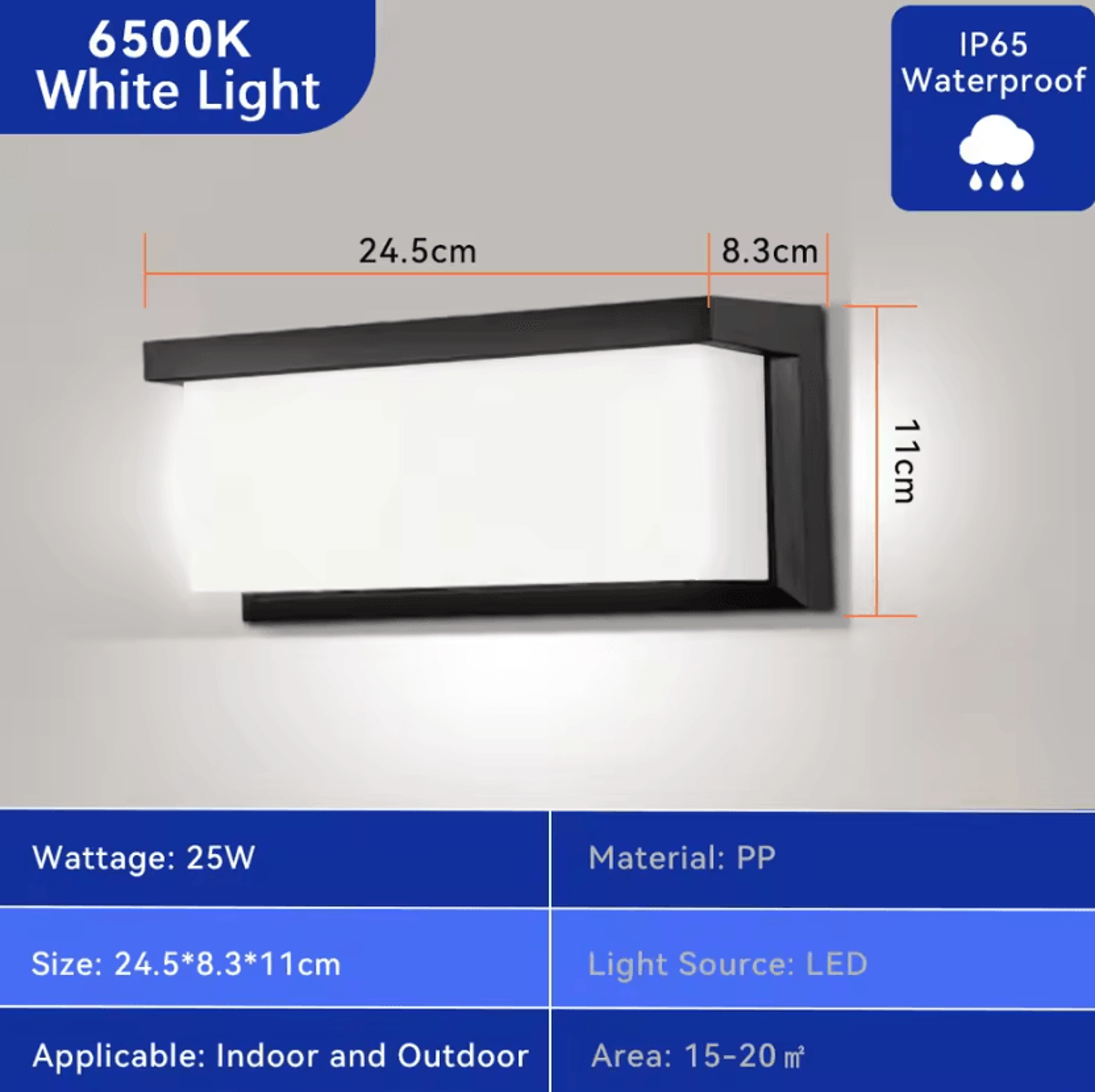 IP65 Waterproof LED Wall Light Energy Saving Outdoor Garden Lamp For Corridor Balcony And Home Deco 3