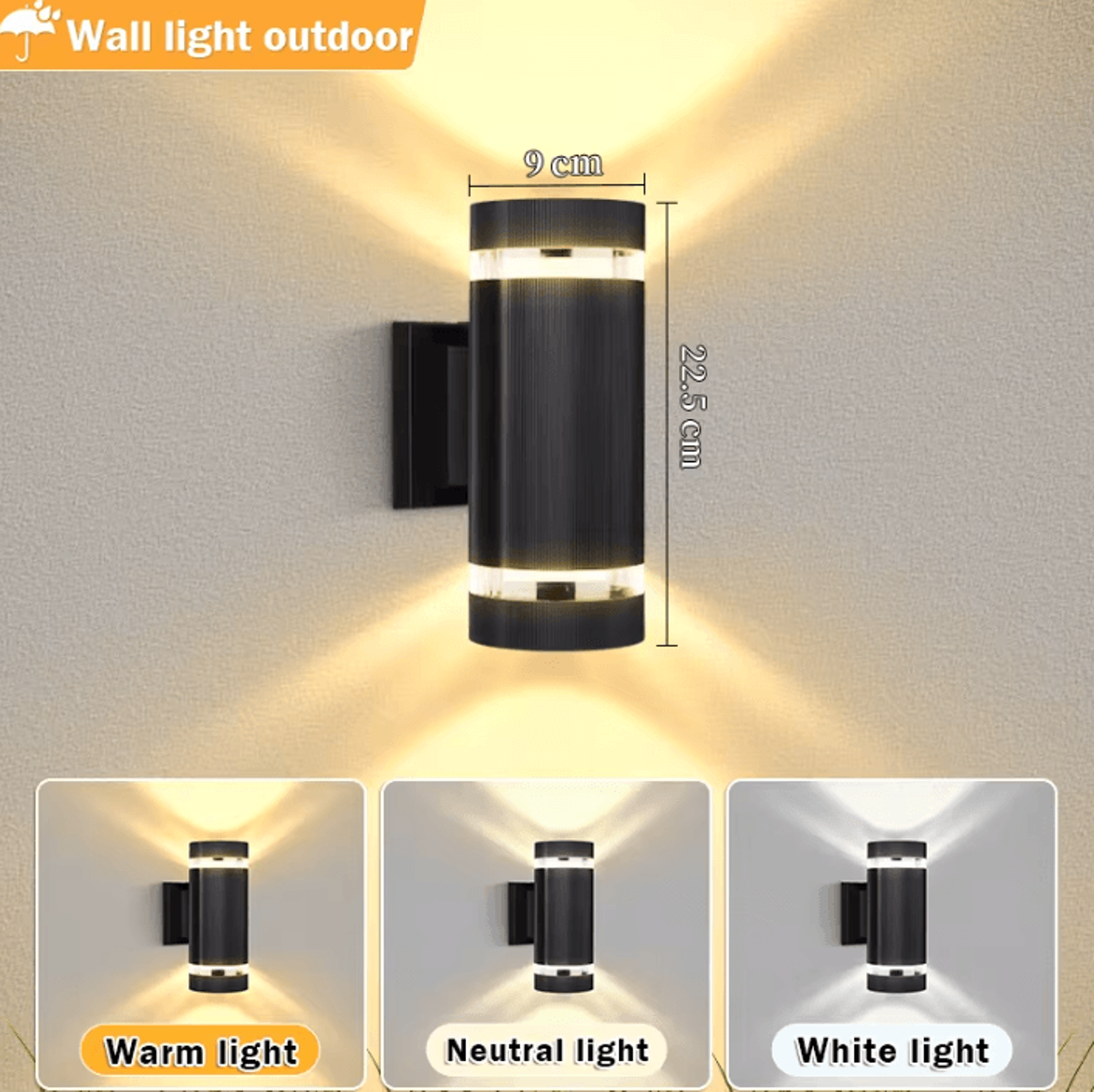 IP66 Waterproof Outdoor Wall Lamp E27 Replaceable Bulb Exterior Garden Light For Porch Patio And Ho 3