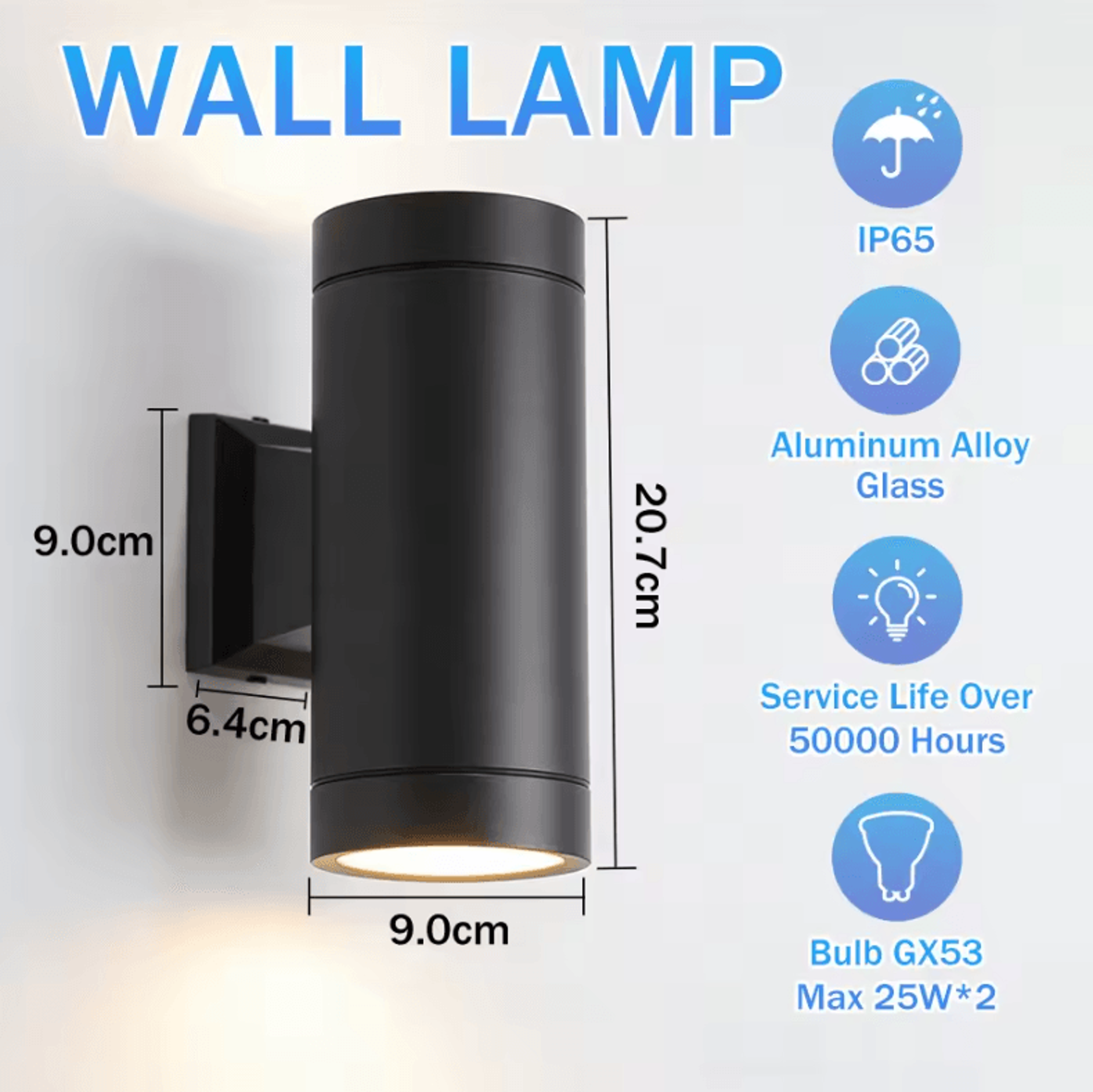 Modern Aluminum LED Outdoor Wall Light IP65 Waterproof Sconce For Porch Front Door And Garden Light 5