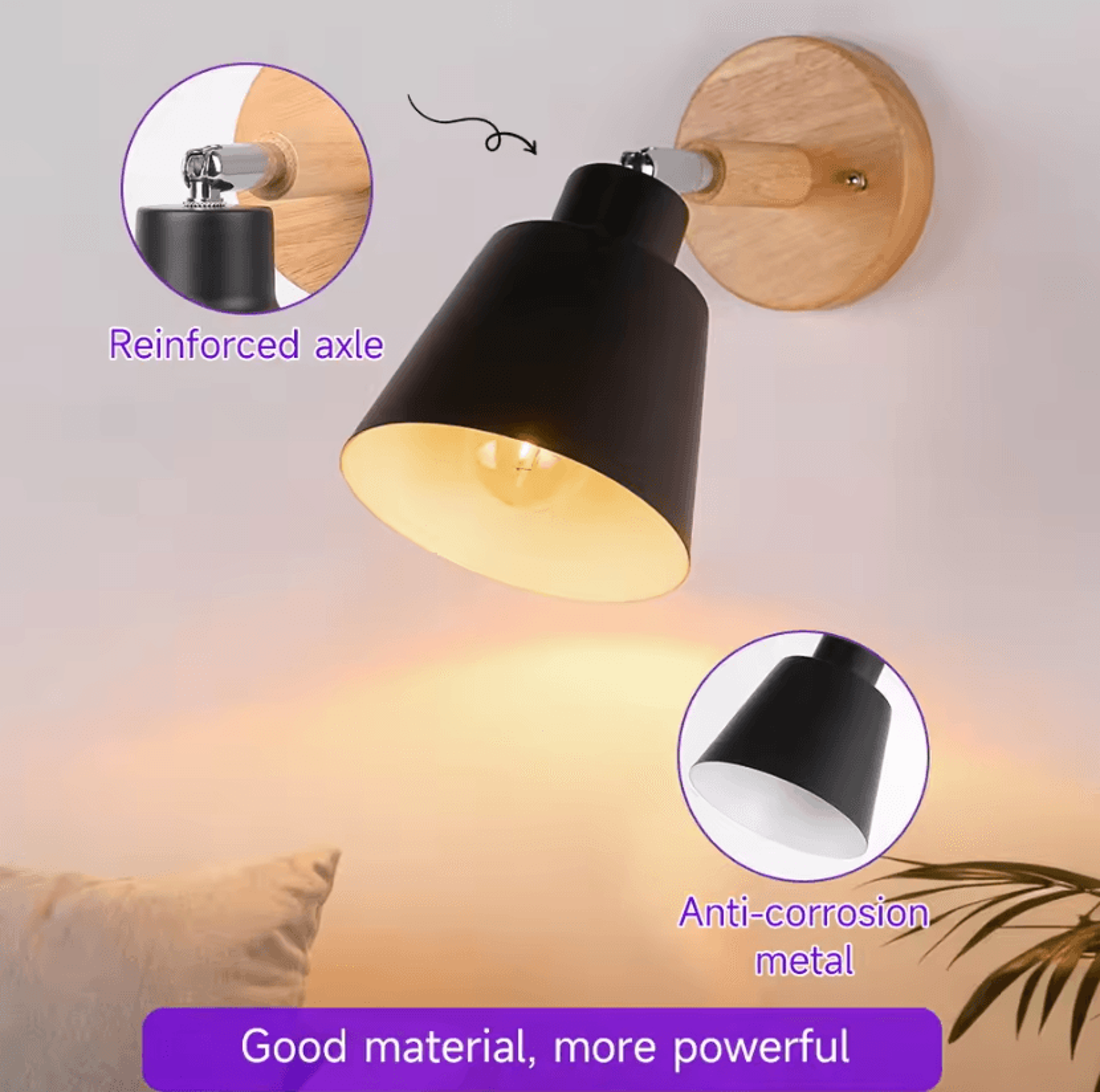 Modern E27 LED Bedside Wall Light 3Color Replaceable Bulb Sconce 85265V For Bedroom And Living Room 2