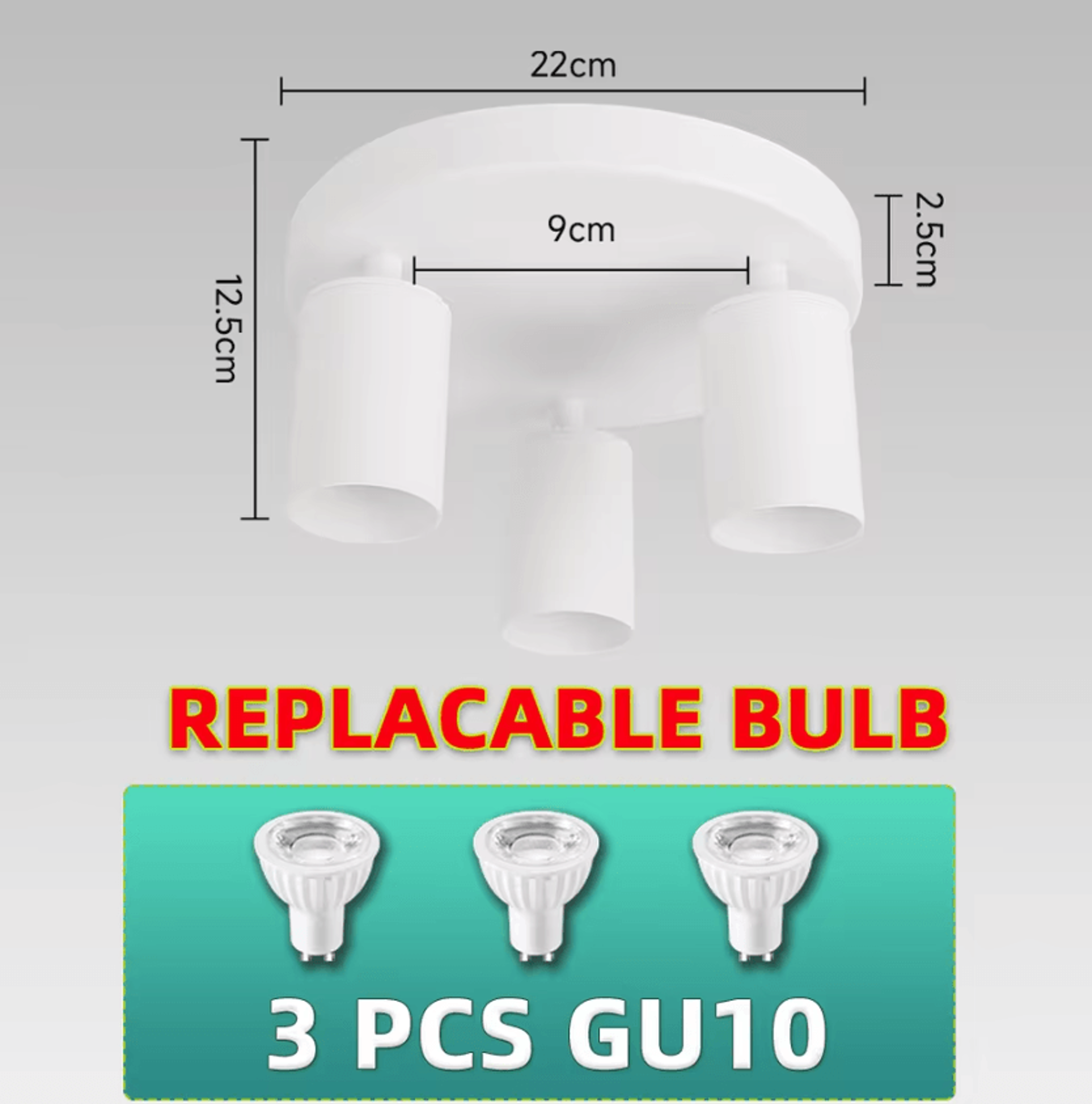 GU10 LED Ceiling Track Spotlight 110220V Replaceable Bulb Rail Lamp For Kitchen Bedroom And Home De 12