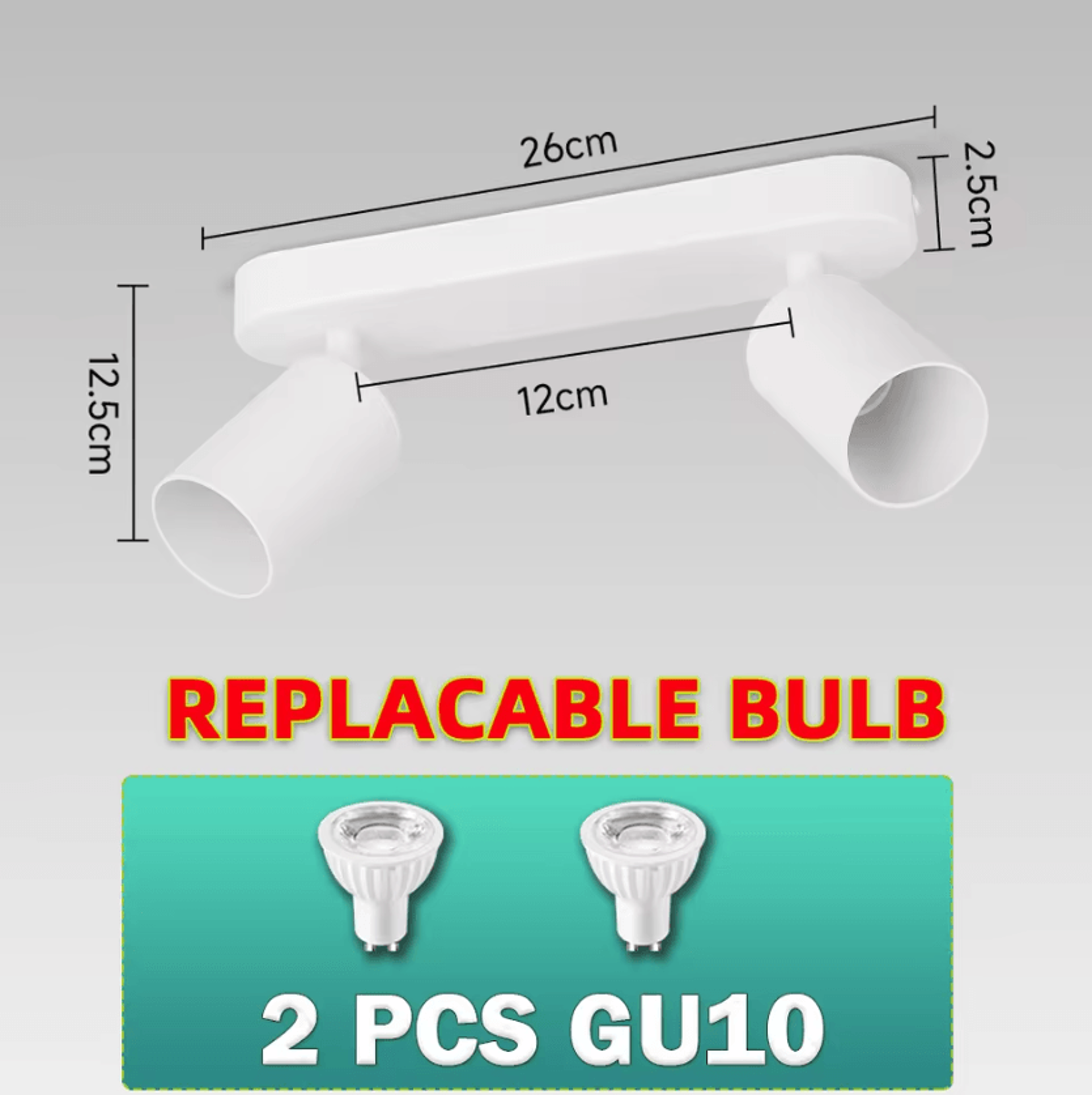 GU10 LED Ceiling Track Spotlight 110220V Replaceable Bulb Rail Lamp For Kitchen Bedroom And Home De 2