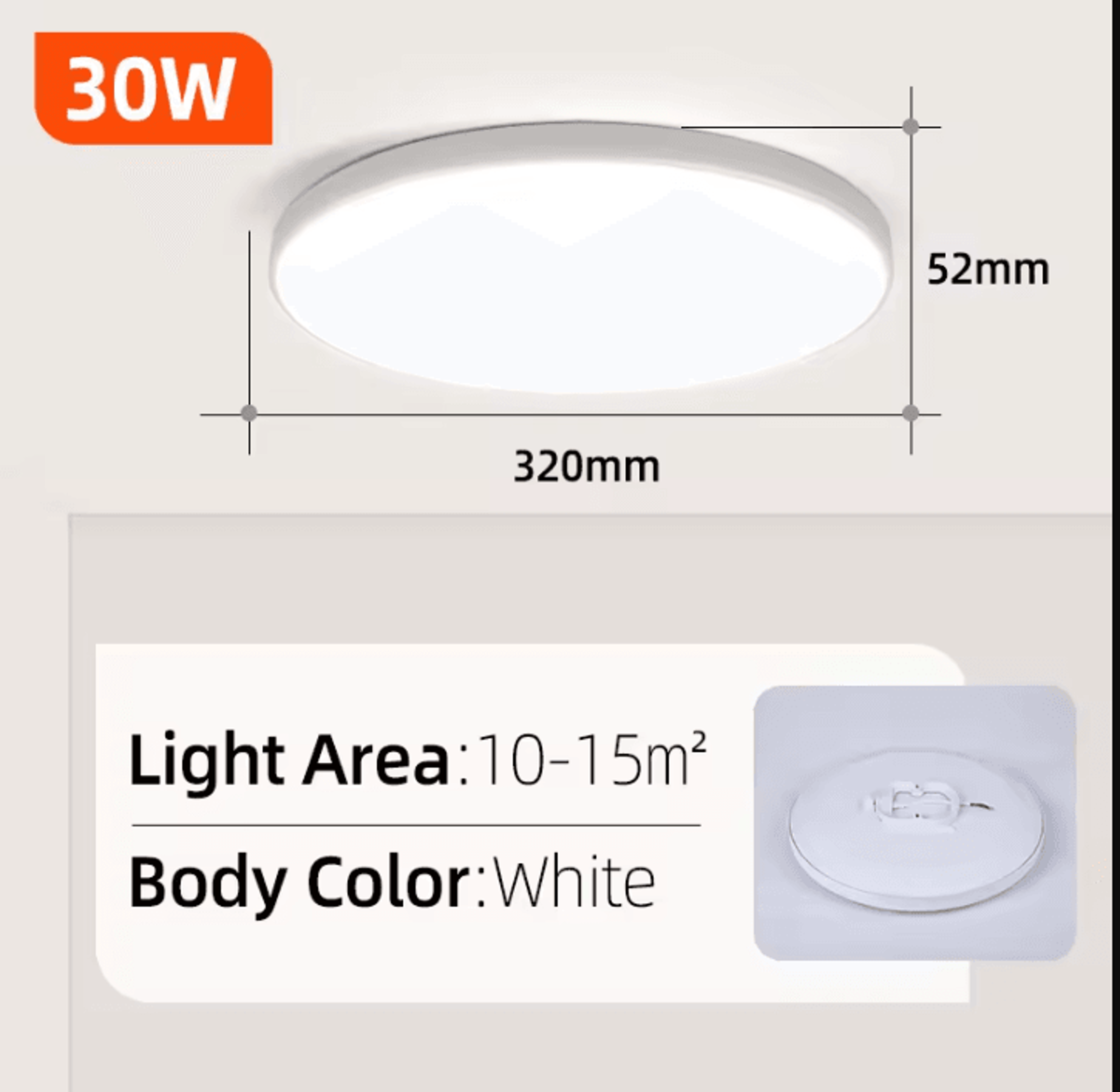 Modern Ultra Thin LED Ceiling Light 18W 30W 40W Slim Indoor Lamp For Kitchen Bedroom Living Room An 6