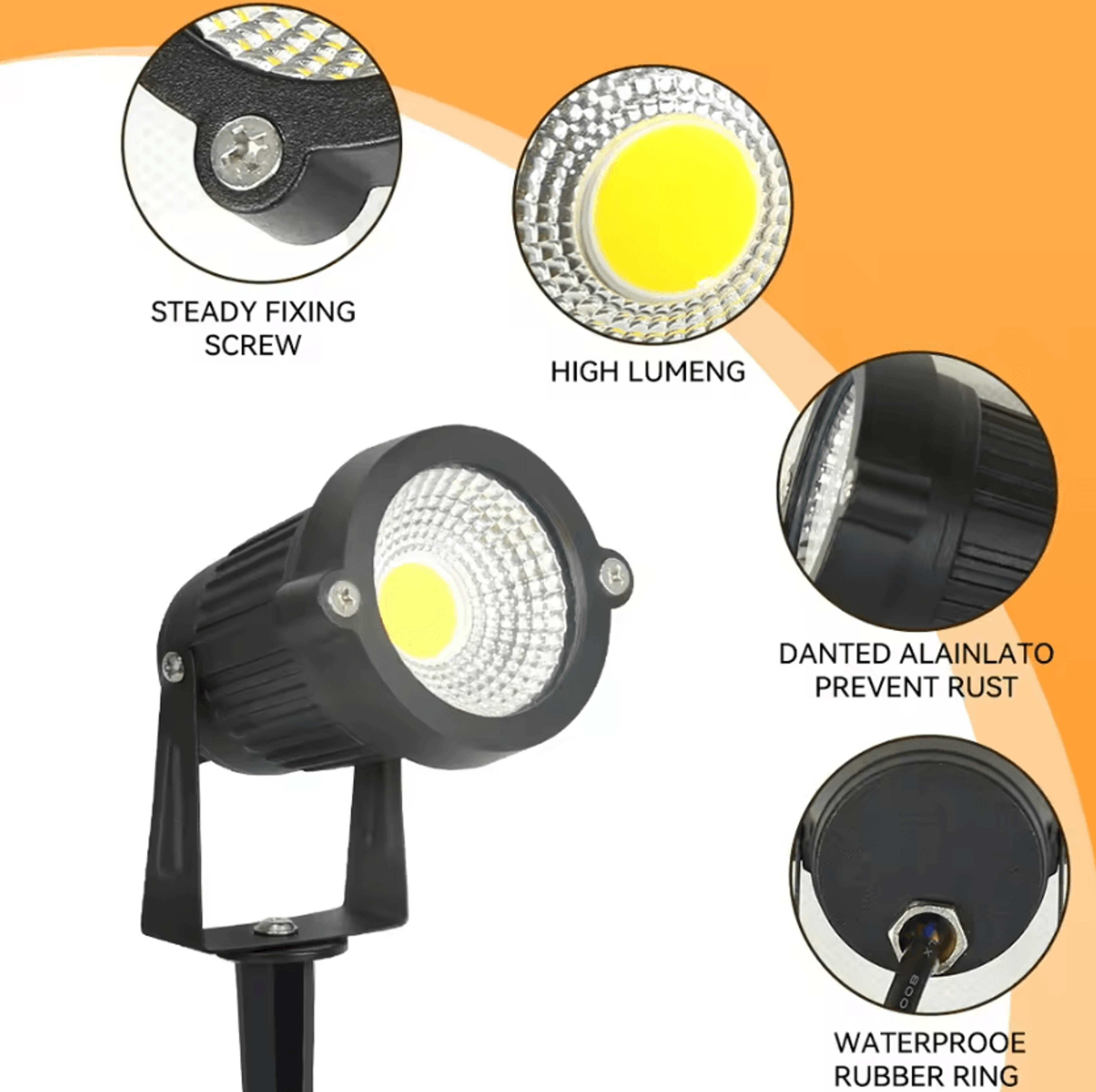 Waterproof Outdoor Garden Lawn Spotlight Landscape Yard Lamp For Pathway And Decorative Lighting 2