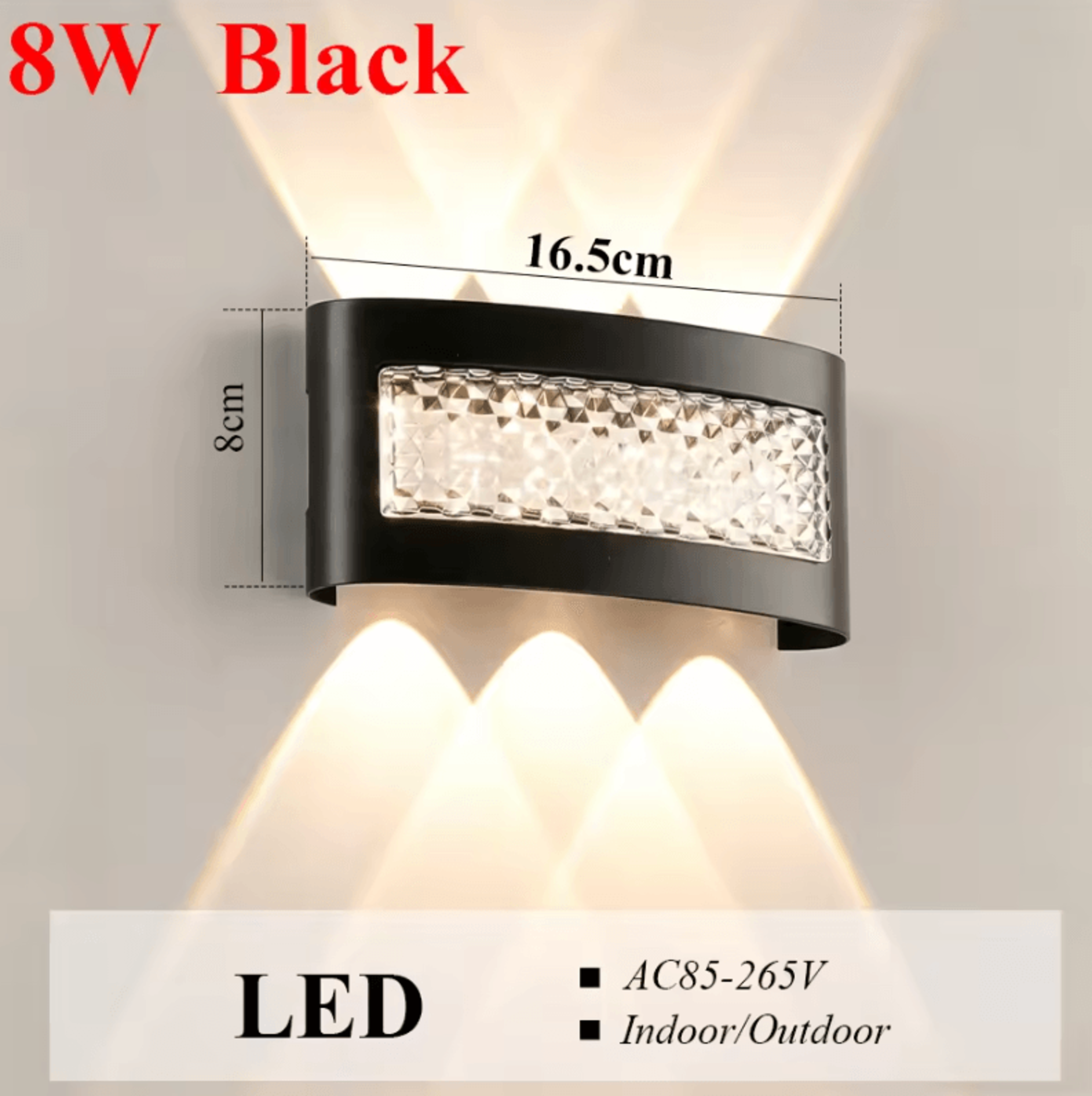 Modern LED Up Down Wall Lamp AC110264V Decorative Sconce For Bedroom Porch And Corridor Lighting 8