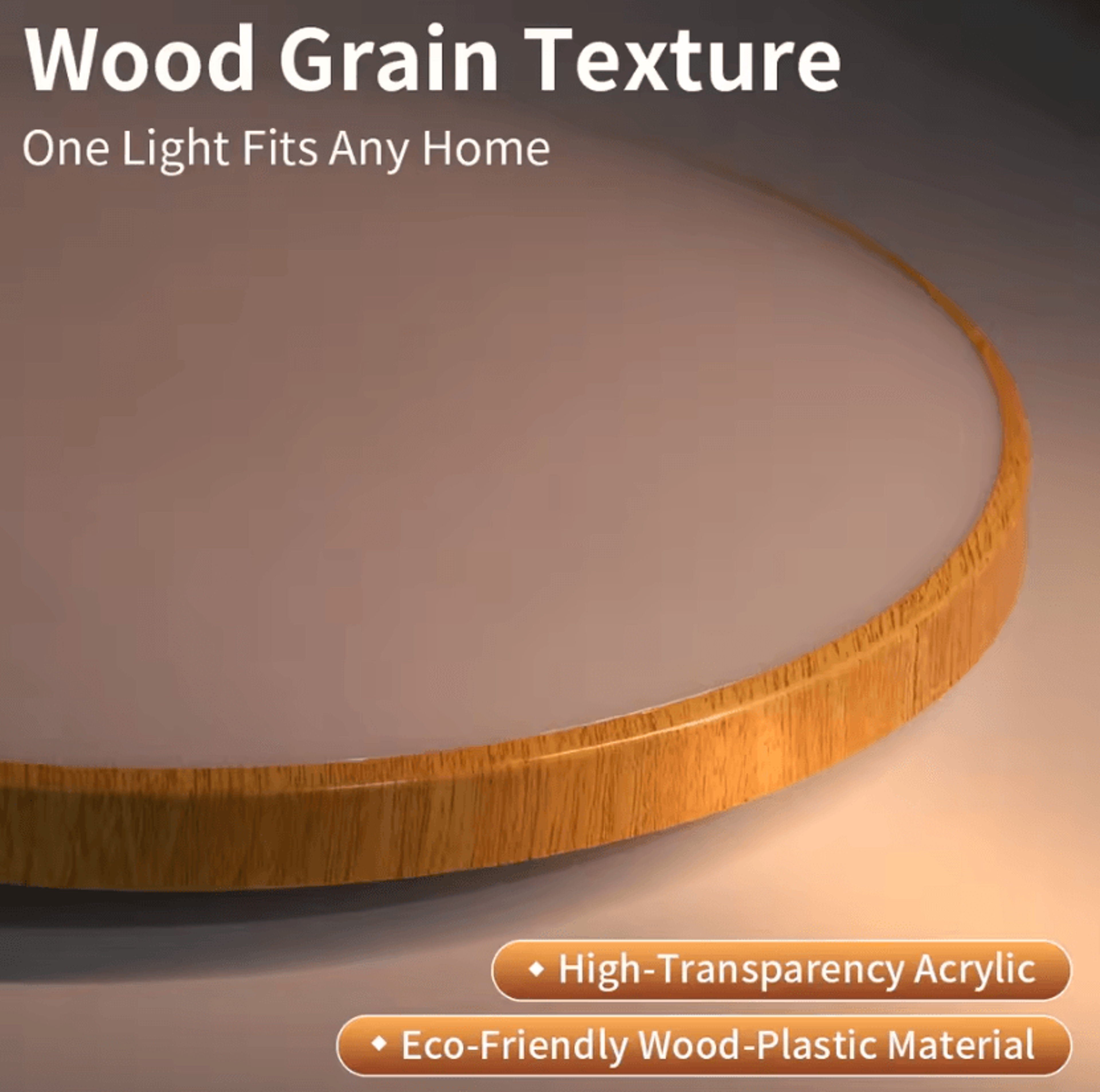 Modern Wood Grain LED Ceiling Light 220V Ultra Thin Decorative Lamp For Living Room Bedroom And Kit 1
