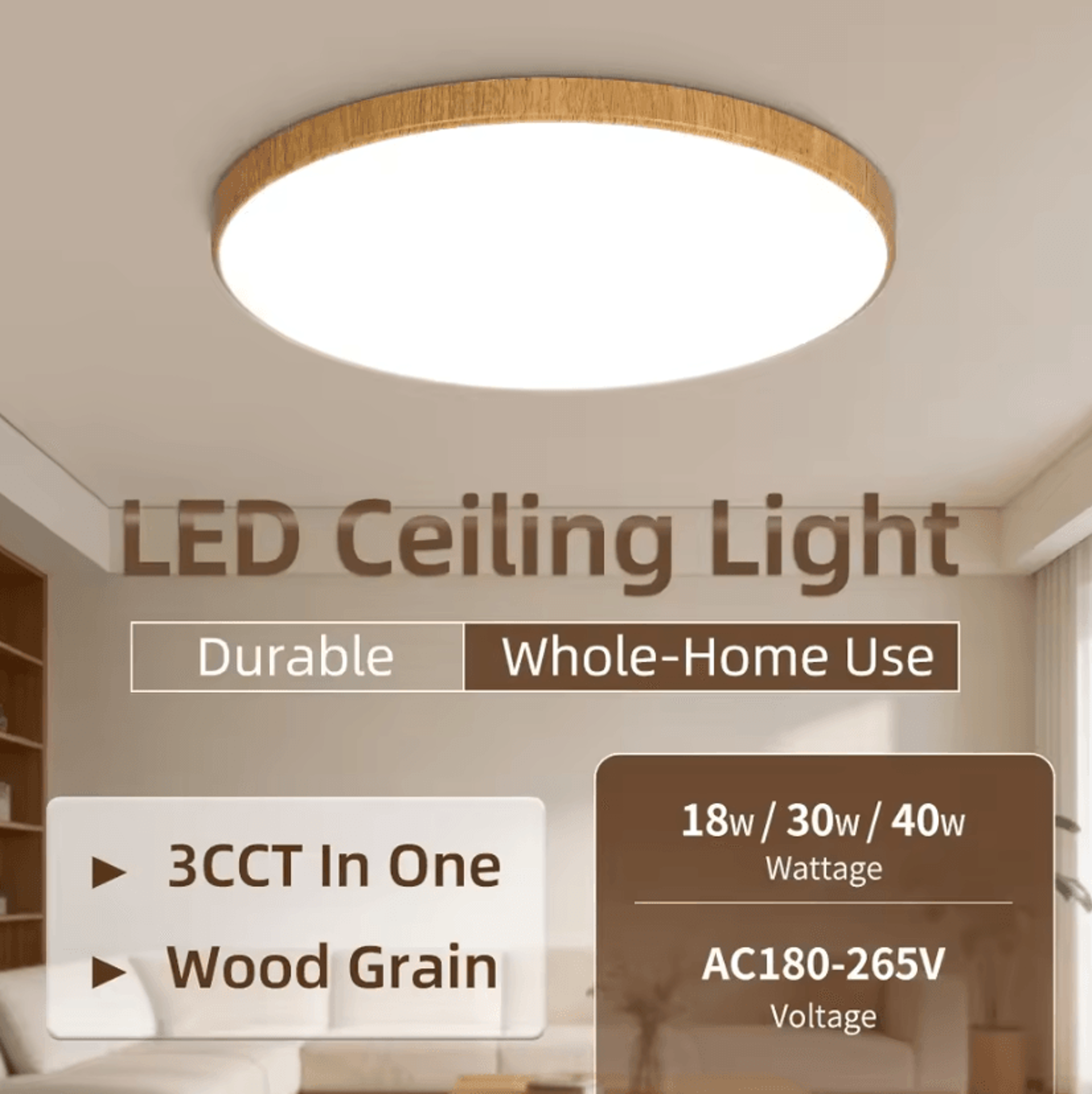 modern wood grain led ceiling light 220v ultra thin decorative lamp for living room bedroom and kitchen