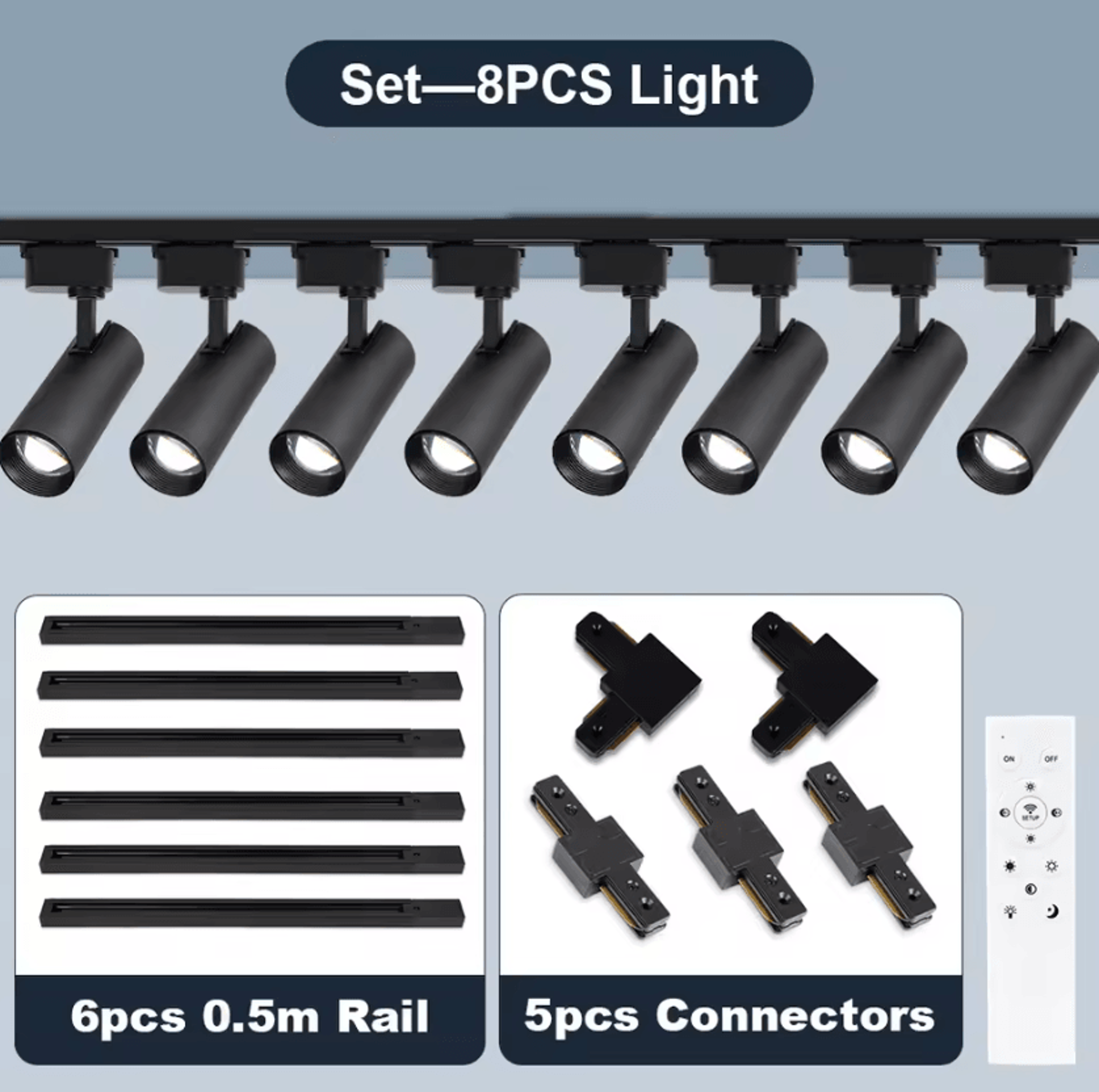 Dimmable LED Track Light With Remote Control Modern Ceiling Rail Spotlight For Clothing Stores And  5