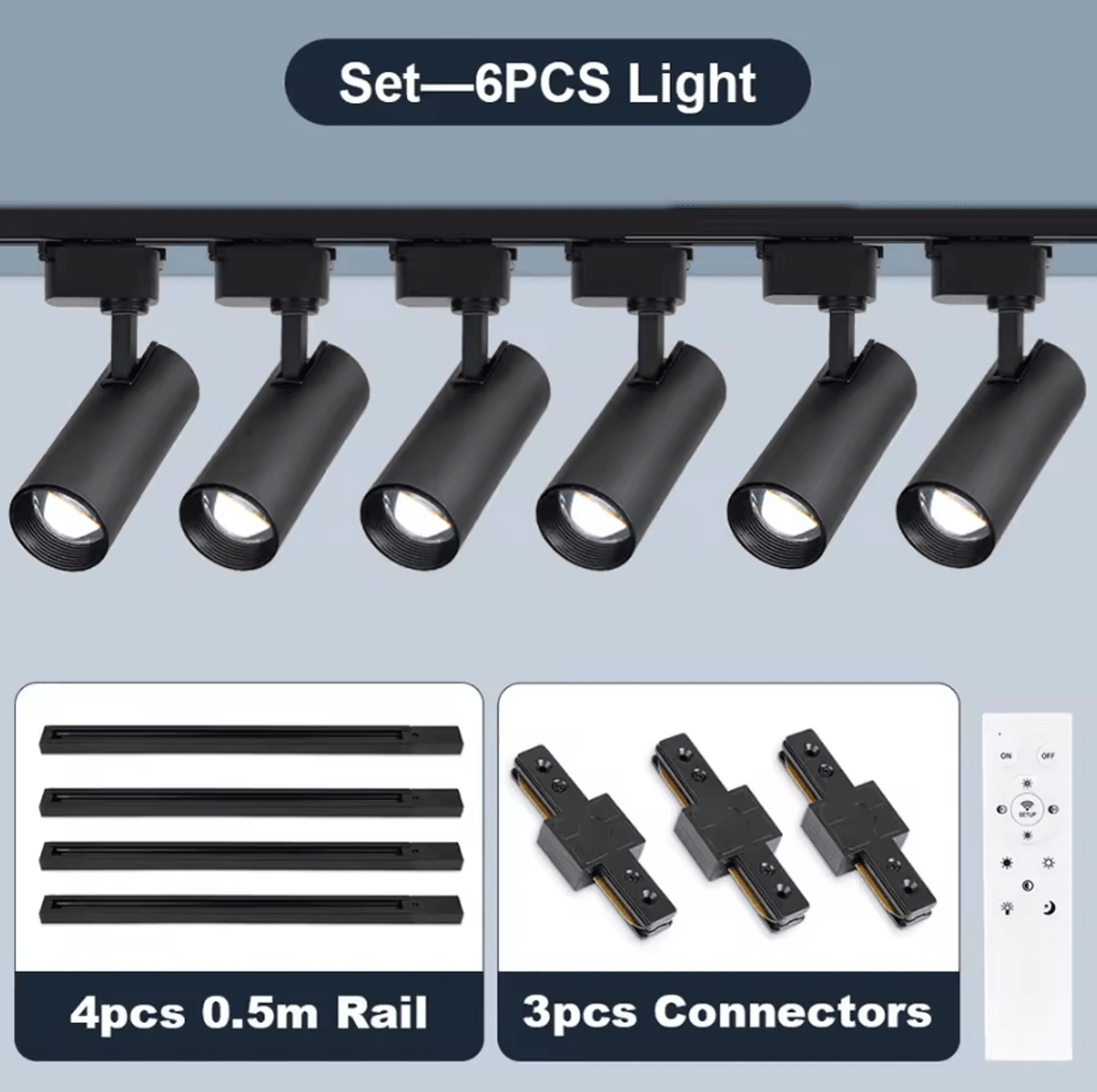 Dimmable LED Track Light With Remote Control Modern Ceiling Rail Spotlight For Clothing Stores And  4