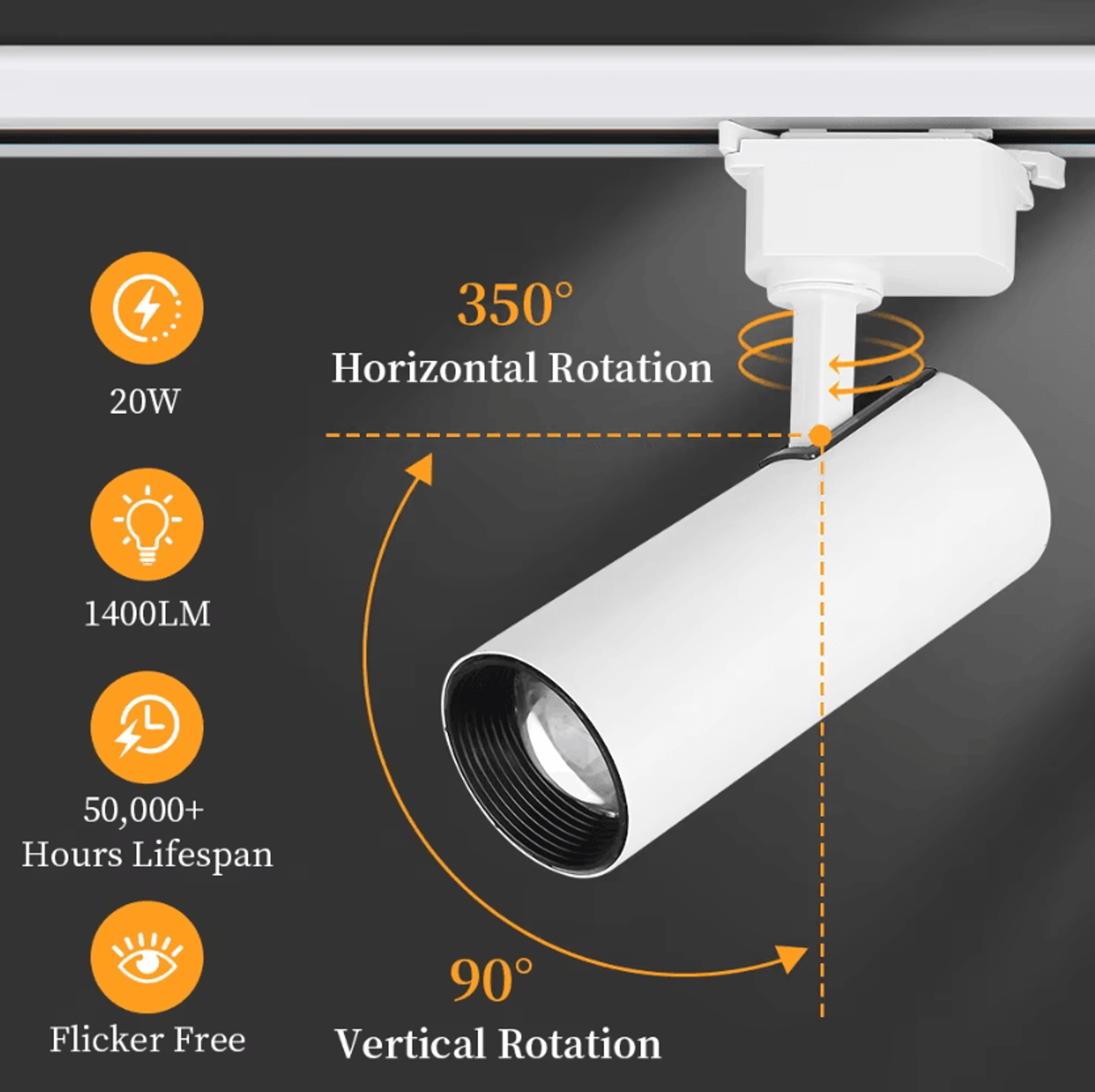 dimmable led track light with remote control modern ceiling rail spotlight for clothing stores and home lighting